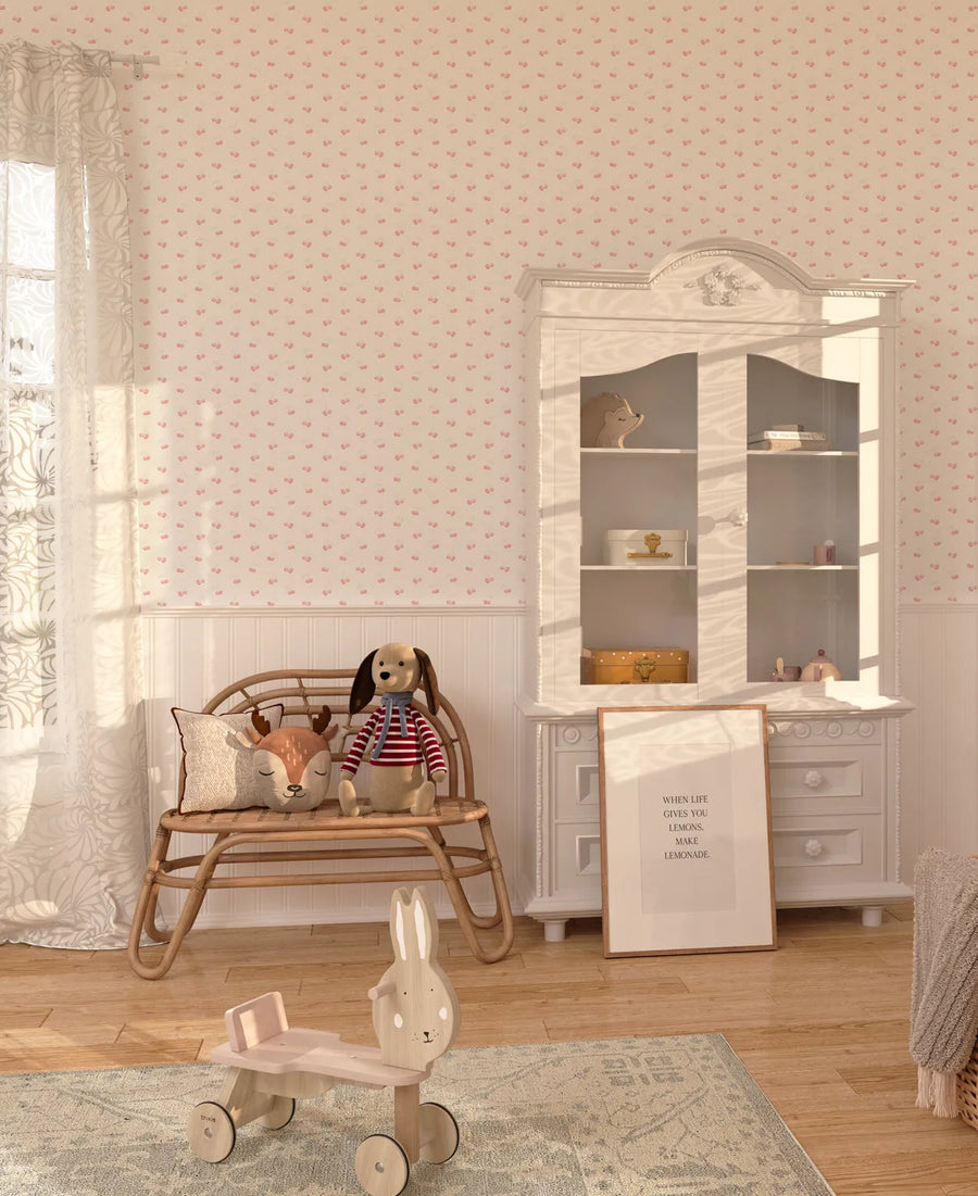 Sweet Cherry Wallpaper from Olive et Oriel where you can shop wallpaper and artworks online
