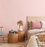 Whimsical Field in Soft Pink Wallpaper