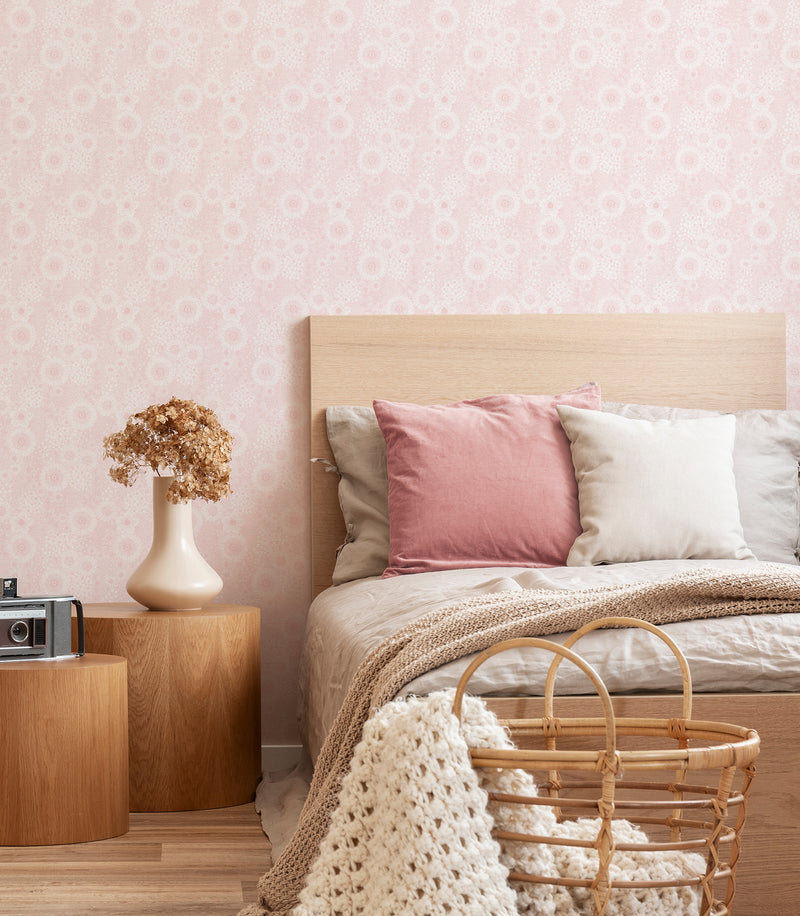 Posy Blossom Soft Pink Wallpaper