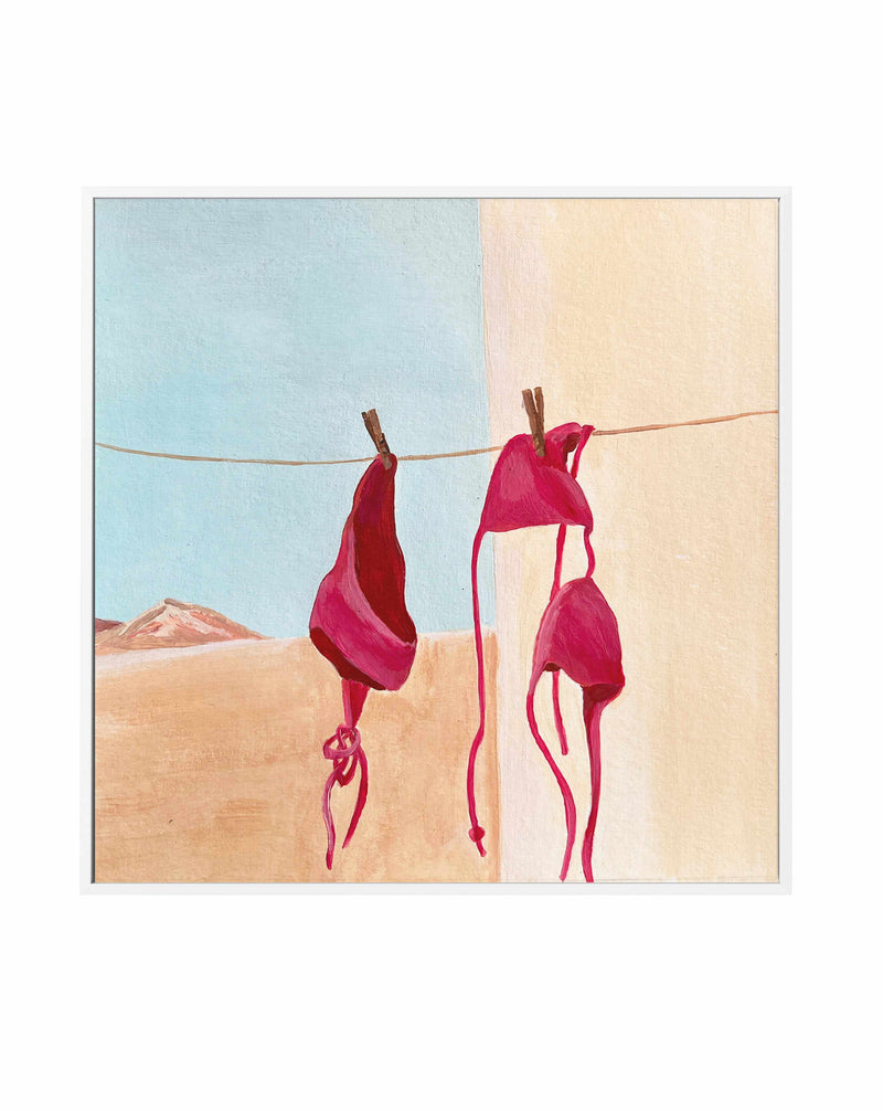 Summer Essentials By Marina Dorgan | Framed Canvas Art Print