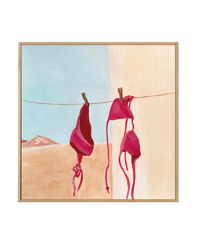 Summer Essentials By Marina Dorgan | Framed Canvas Art Print