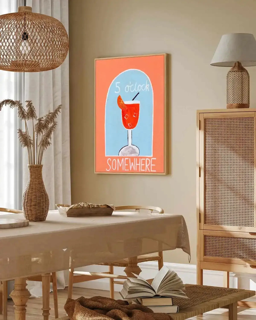 5 O'Clock by Britney Turner | Framed Canvas Art Print from Olive et Oriel where you can shop wallpaper and artworks online