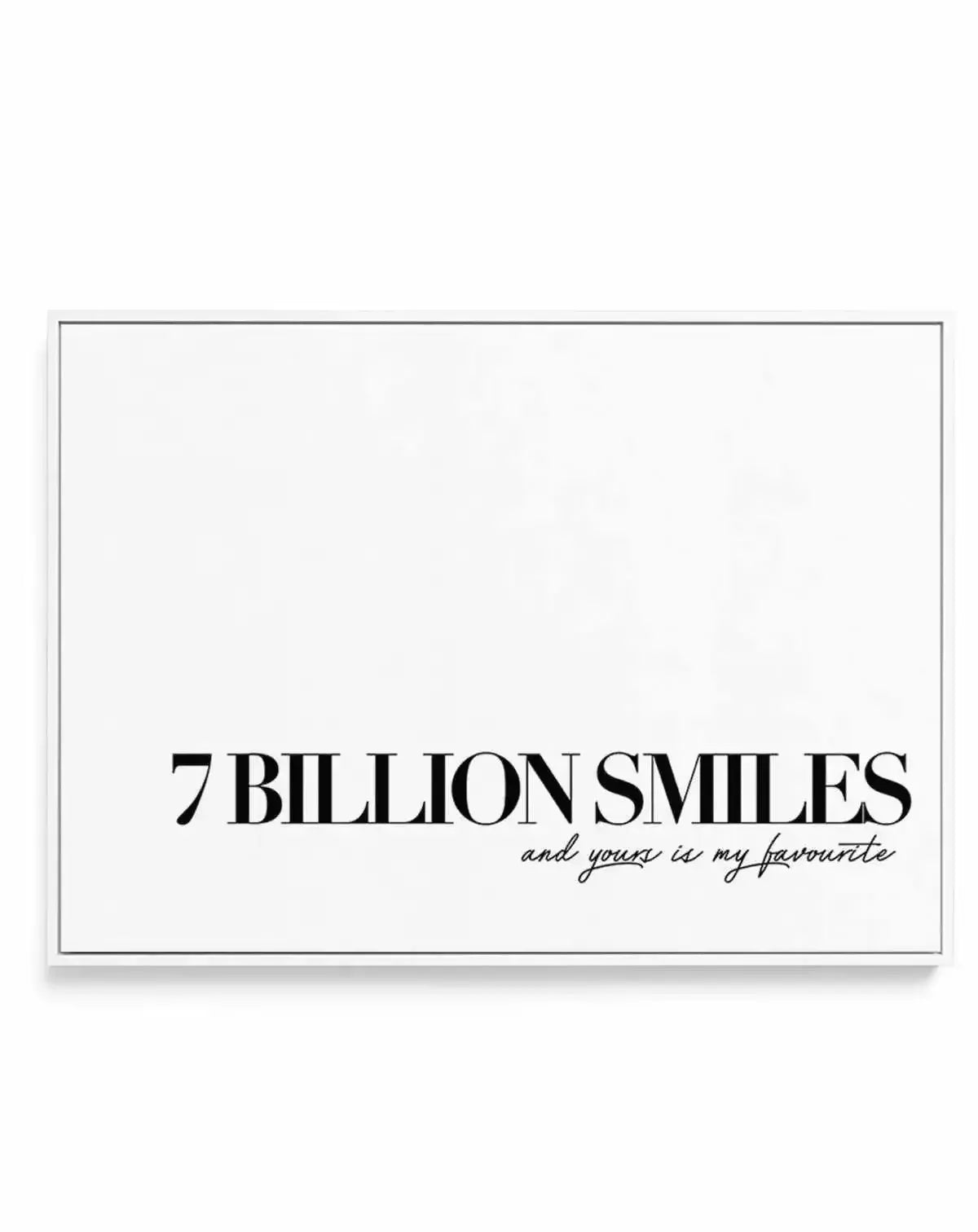 7 Billion Smiles | Framed Canvas-CANVAS-You can shop wall art online with Olive et Oriel for everything from abstract art to fun kids wall art. Our beautiful modern art prints and canvas art are available from large canvas prints to wall art paintings and our proudly Australian artwork collection offers only the highest quality framed large wall art and canvas art Australia - You can buy fashion photography prints or Hampton print posters and paintings on canvas from Olive et Oriel and have them