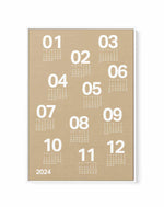 2024 Brown Scatter Calendar | Framed Canvas Art Print
