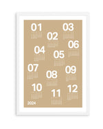 2024 Brown Scatter Calendar | Art Print
