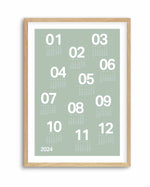 2024 Sage Green Scatter Calendar | Art Print