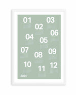 2024 Sage Green Scatter Calendar | Art Print