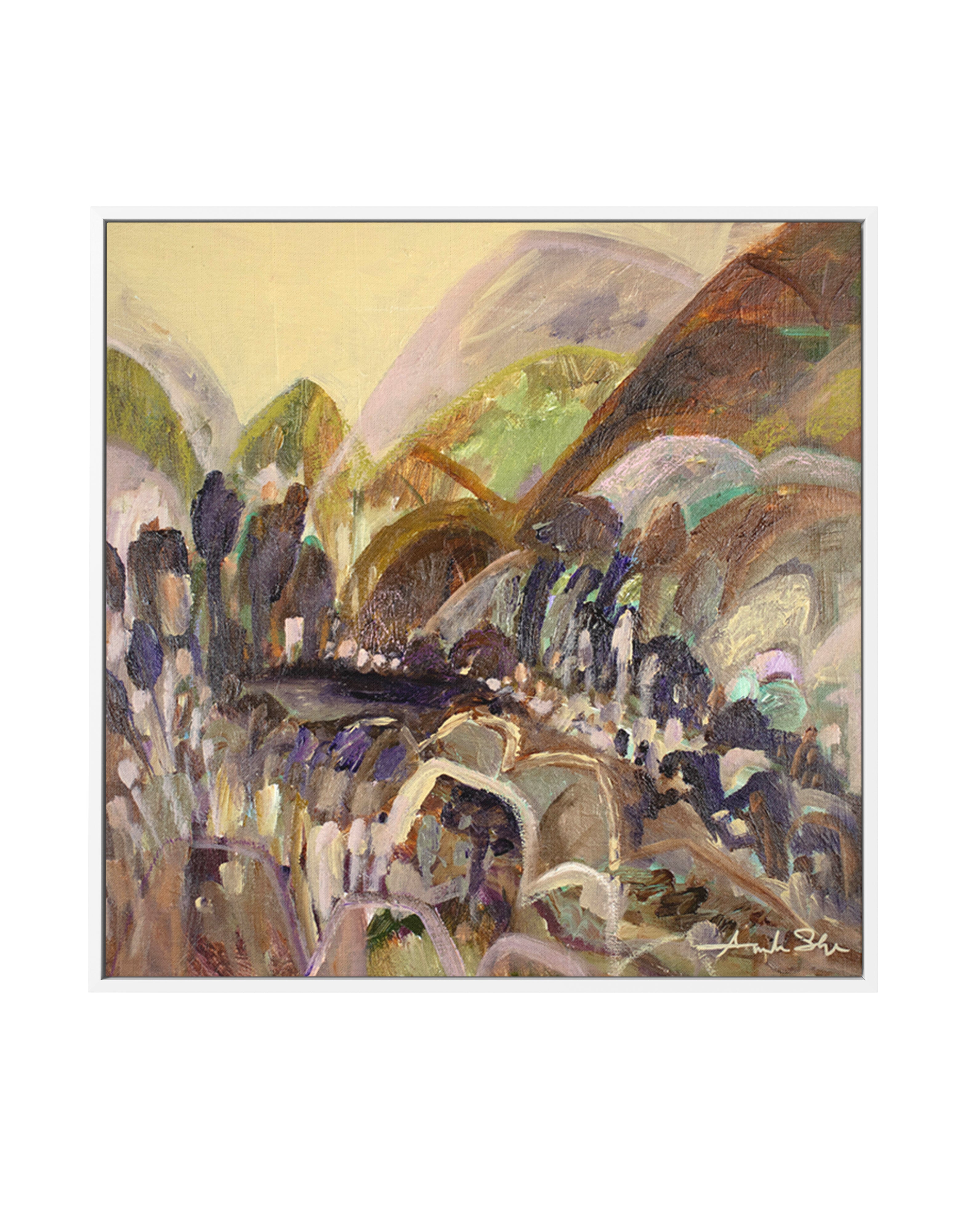 A Better Place To Be by Amanda Skye | Framed Canvas Art Print from Olive et Oriel where you can shop wallpaper and artworks online