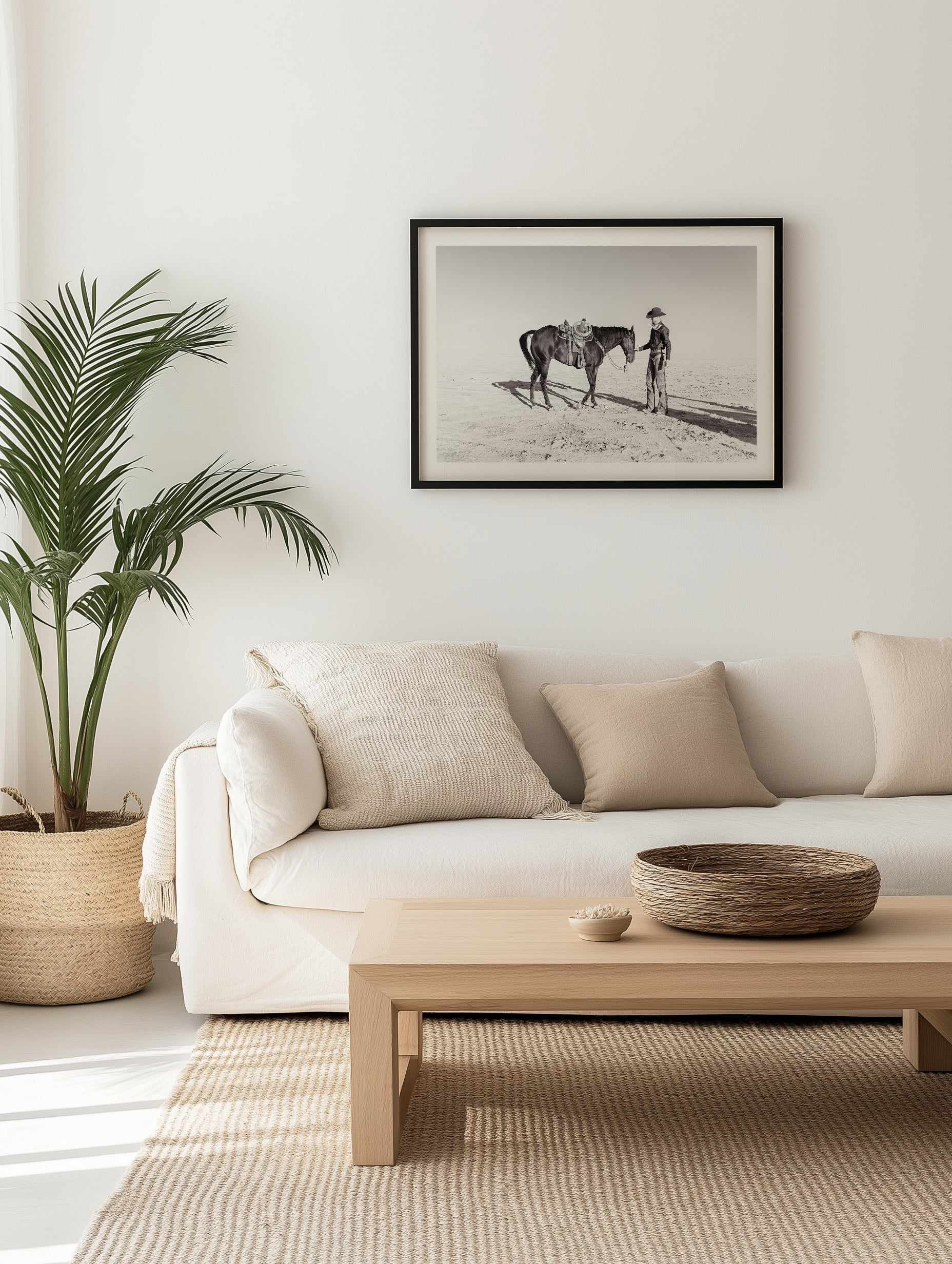 A Cowboy and His Horse by Rylee Olsen | Art Print from Olive et Oriel where you can shop wallpaper and artworks online