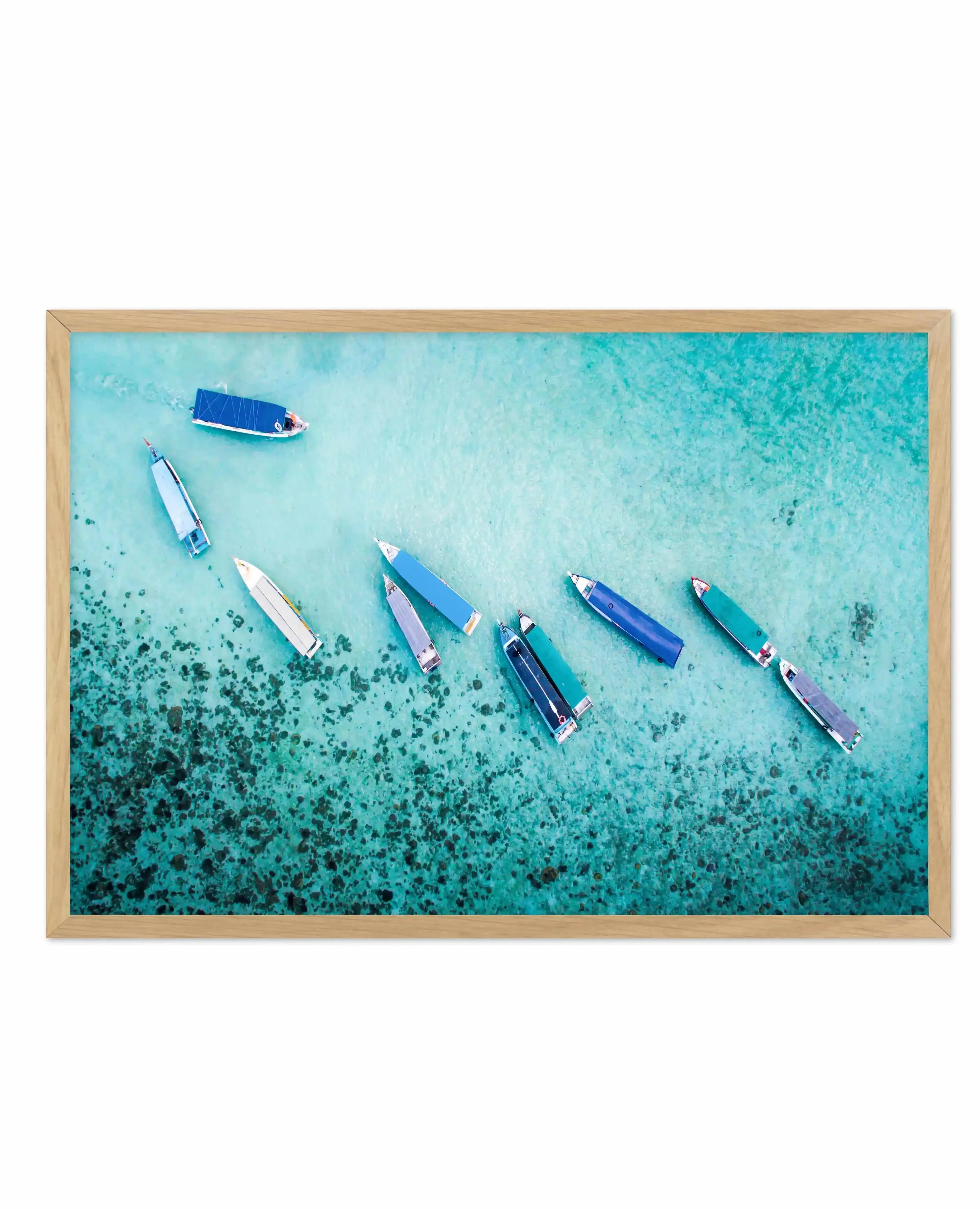 A Day On The Water | LS Art Print-PRINT-Olive et Oriel-Olive et Oriel-A5 | 5.8" x 8.3" | 14.8 x 21cm-Oak-With White Border-Buy-Australian-Art-Prints-Online-with-Olive-et-Oriel-Your-Artwork-Specialists-Austrailia-Decorate-With-Coastal-Photo-Wall-Art-Prints-From-Our-Beach-House-Artwork-Collection-Fine-Poster-and-Framed-Artwork