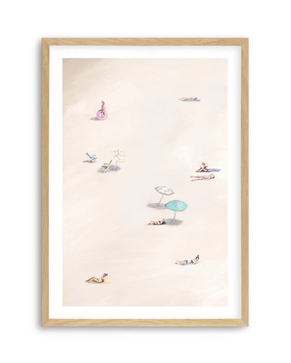 A Day at the Beach II Art Print-PRINT-Olive et Oriel-Simmo-A5 | 5.8" x 8.3" | 14.8 x 21cm-Oak-With White Border-Buy-Australian-Art-Prints-Online-with-Olive-et-Oriel-Your-Artwork-Specialists-Austrailia-Decorate-With-Coastal-Photo-Wall-Art-Prints-From-Our-Beach-House-Artwork-Collection-Fine-Poster-and-Framed-Artwork