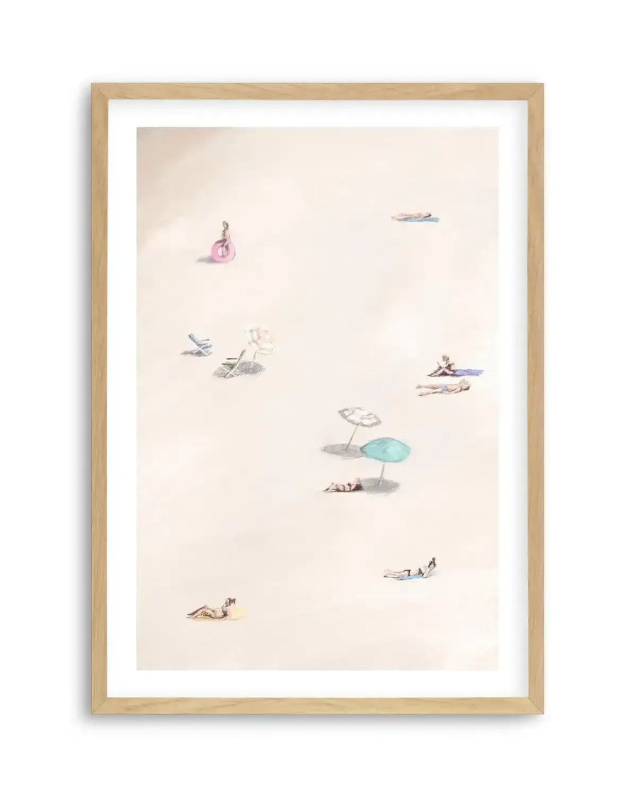A Day at the Beach II Art Print-PRINT-Olive et Oriel-Simmo-A5 | 5.8" x 8.3" | 14.8 x 21cm-Oak-With White Border-Buy-Australian-Art-Prints-Online-with-Olive-et-Oriel-Your-Artwork-Specialists-Austrailia-Decorate-With-Coastal-Photo-Wall-Art-Prints-From-Our-Beach-House-Artwork-Collection-Fine-Poster-and-Framed-Artwork