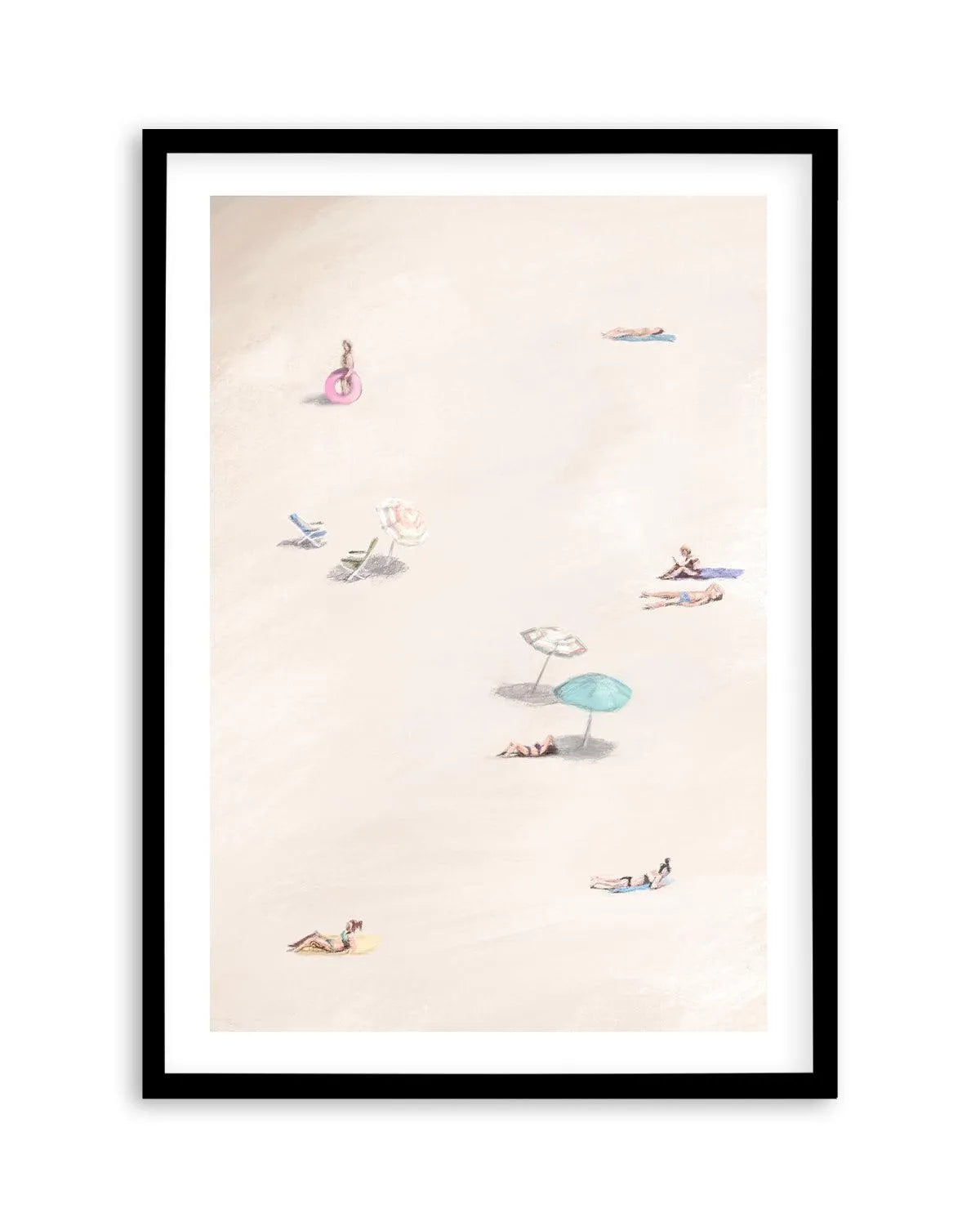 A Day at the Beach II Art Print-PRINT-Olive et Oriel-Simmo-A5 | 5.8" x 8.3" | 14.8 x 21cm-Black-With White Border-Buy-Australian-Art-Prints-Online-with-Olive-et-Oriel-Your-Artwork-Specialists-Austrailia-Decorate-With-Coastal-Photo-Wall-Art-Prints-From-Our-Beach-House-Artwork-Collection-Fine-Poster-and-Framed-Artwork