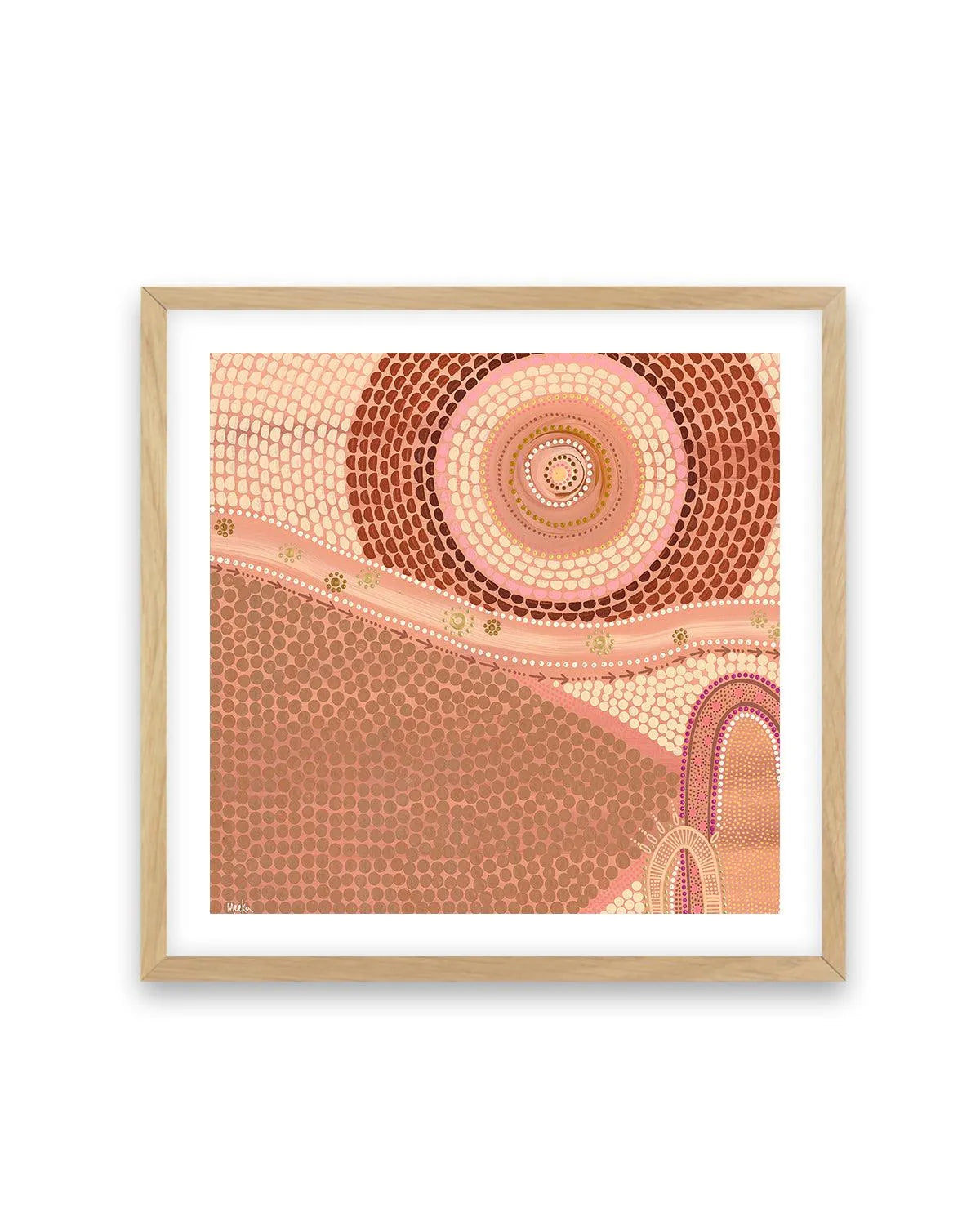 A Family's Journey By Domica Hill Art Print-PRINT-Olive et Oriel-Domica Hill-70x70 cm | 27.5" x 27.5"-Oak-With White Border-Buy-Australian-Art-Prints-Online-with-Olive-et-Oriel-Your-Artwork-Specialists-Austrailia-Decorate-With-Coastal-Photo-Wall-Art-Prints-From-Our-Beach-House-Artwork-Collection-Fine-Poster-and-Framed-Artwork