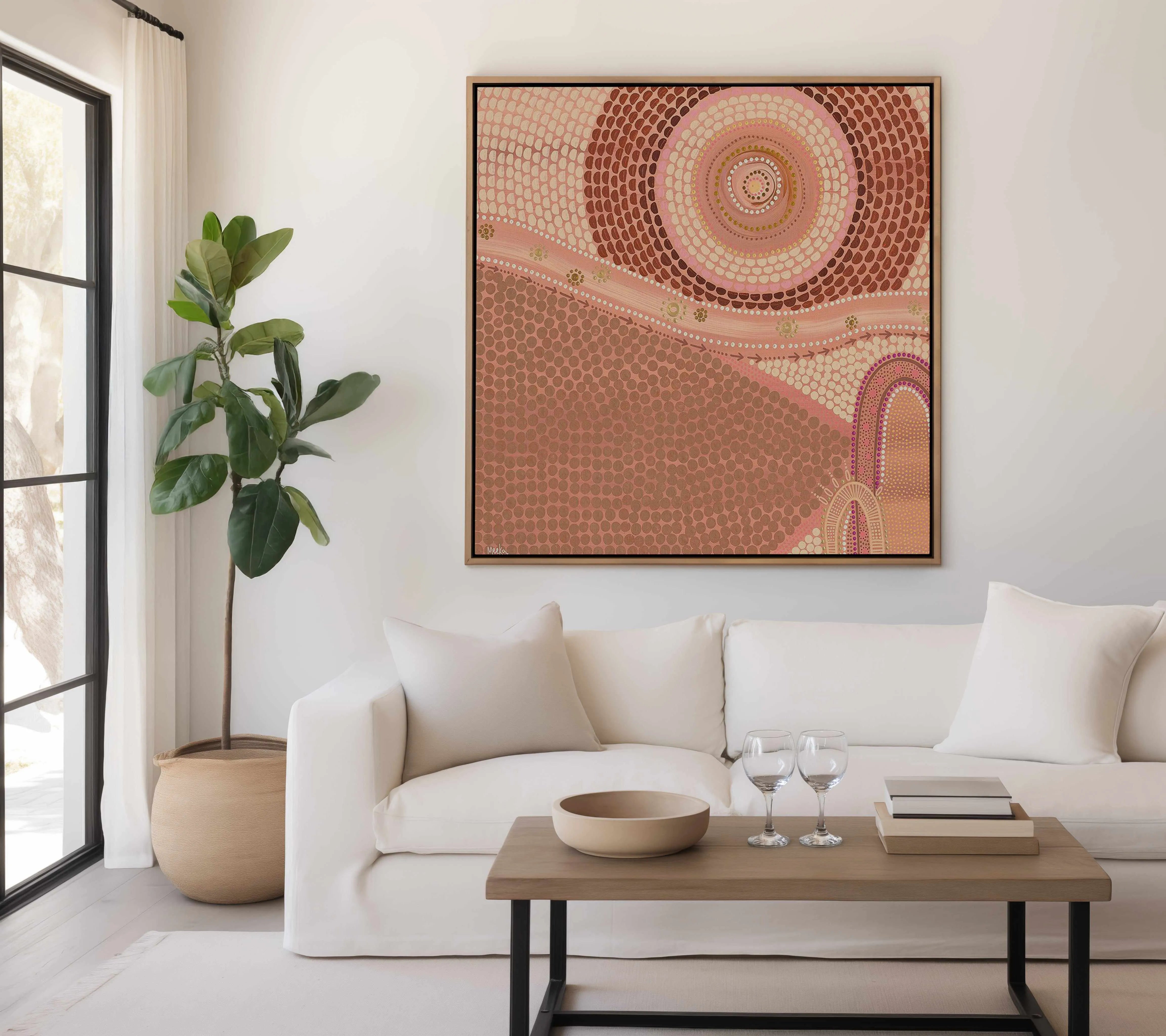 A Family's Journey SQ by Domica Hill | Framed Canvas Art Print from Olive et Oriel where you can shop wallpaper and artworks online