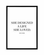A Life She Loved | Coco Chanel Art Print