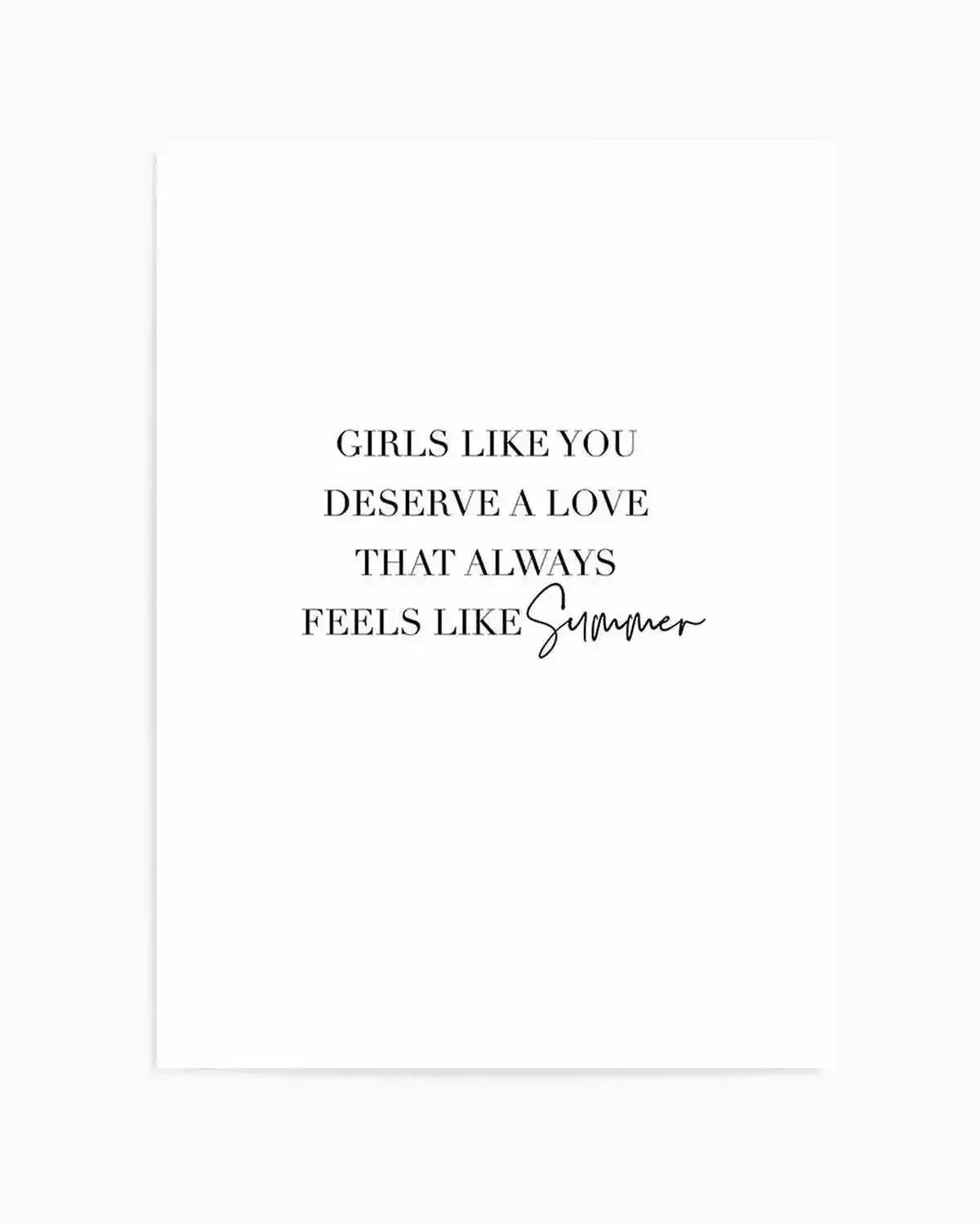 A Love Like Summer Art Print from Olive et Oriel where you can shop wallpaper and artworks online