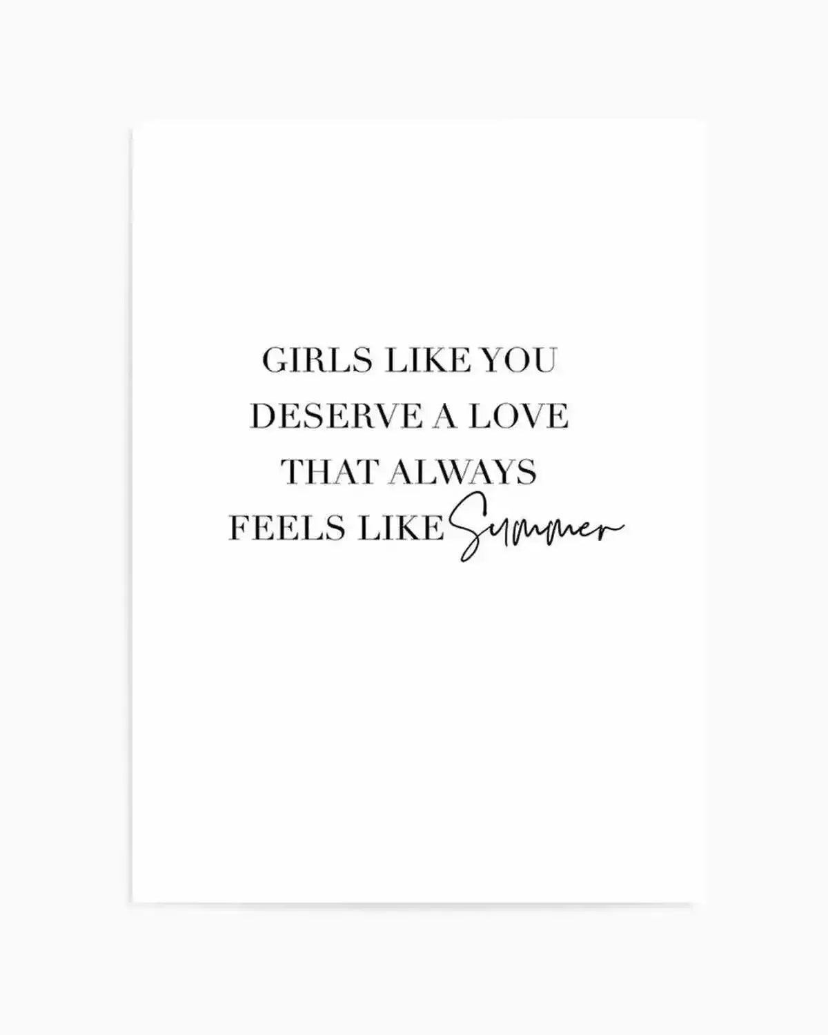 A Love Like Summer Art Print from Olive et Oriel where you can shop wallpaper and artworks online