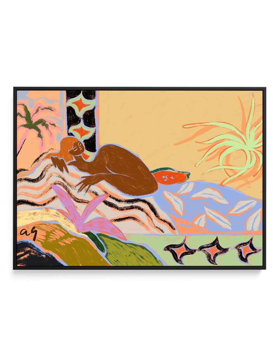 A Moment Of Tranquility by Arty Guava | Framed Canvas Art Print from Olive et Oriel where you can shop wallpaper and artworks online