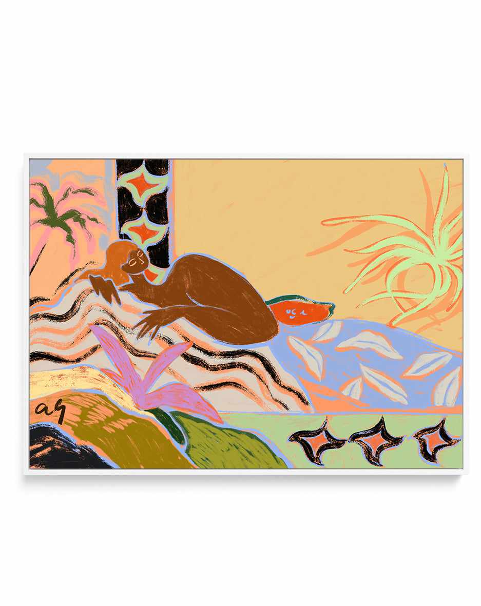 A Moment Of Tranquility by Arty Guava | Framed Canvas Art Print from Olive et Oriel where you can shop wallpaper and artworks online