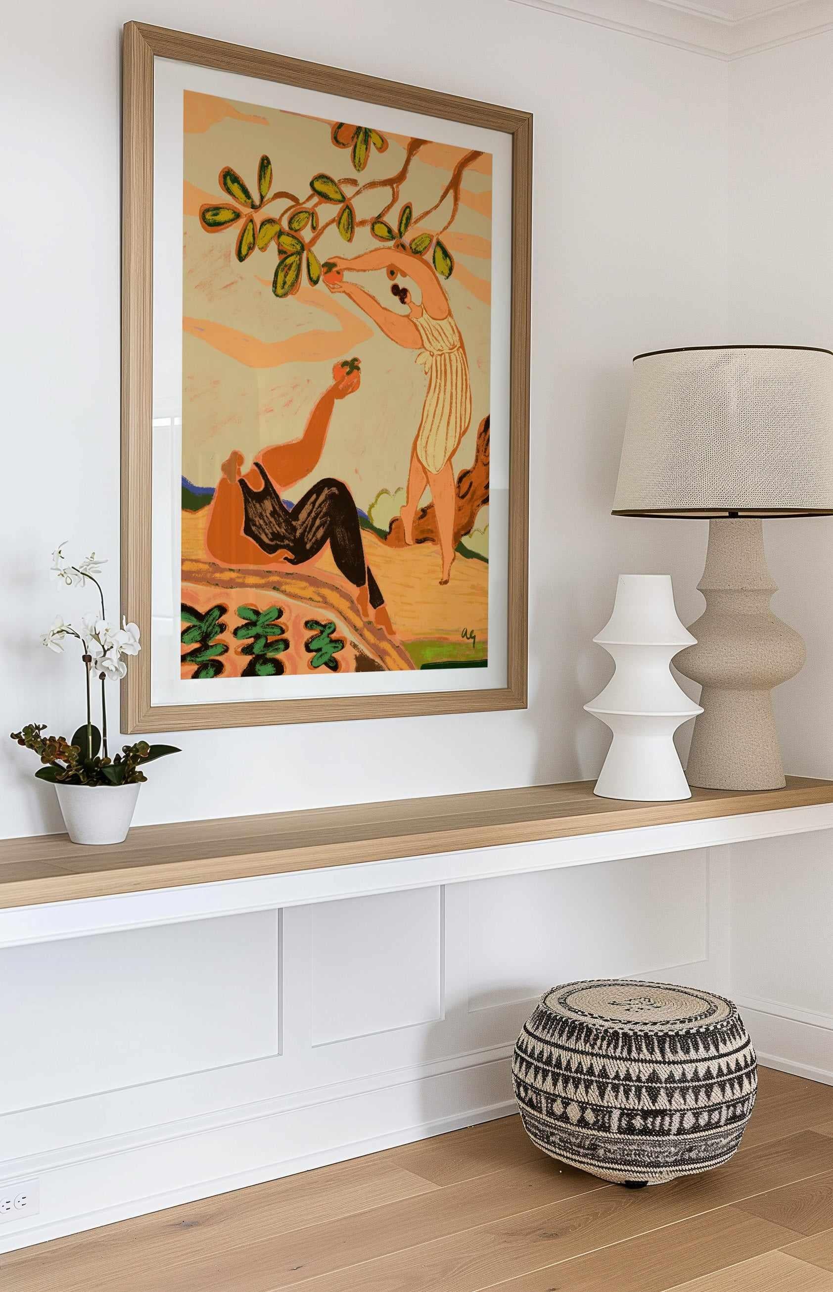 A Pair of Persimmons by Arty Guava | Art Print from Olive et Oriel where you can shop wallpaper and artworks online