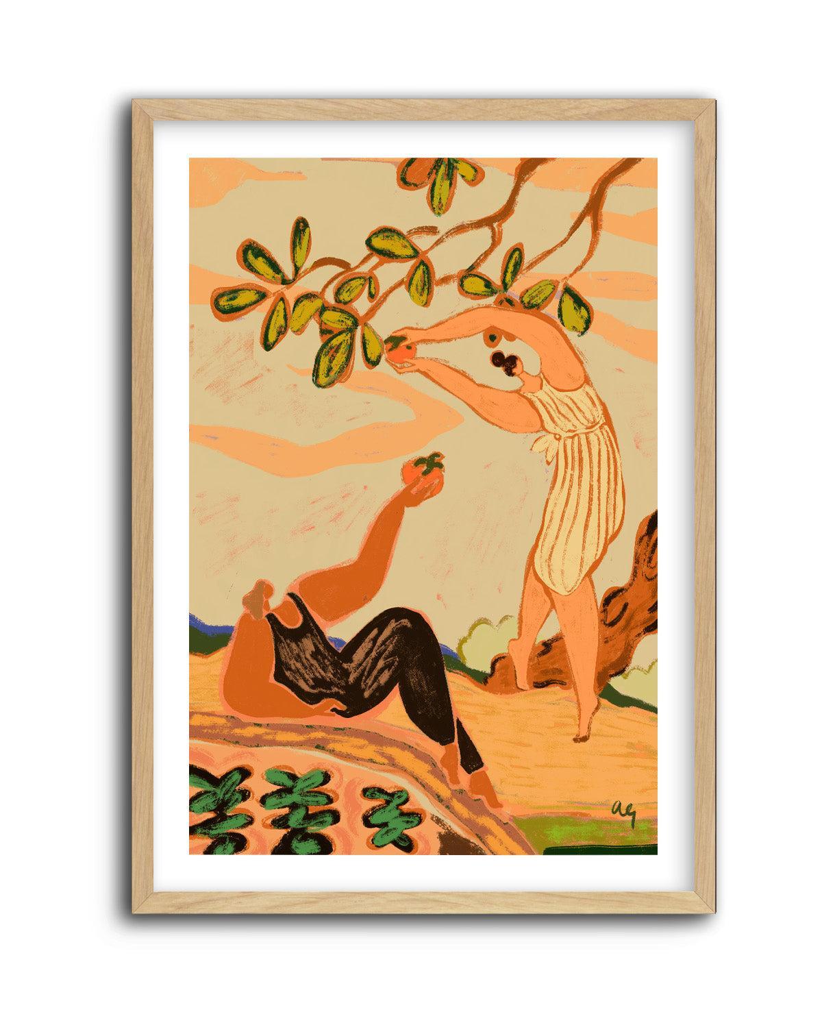 A Pair of Persimmons by Arty Guava | Art Print from Olive et Oriel where you can shop wallpaper and artworks online
