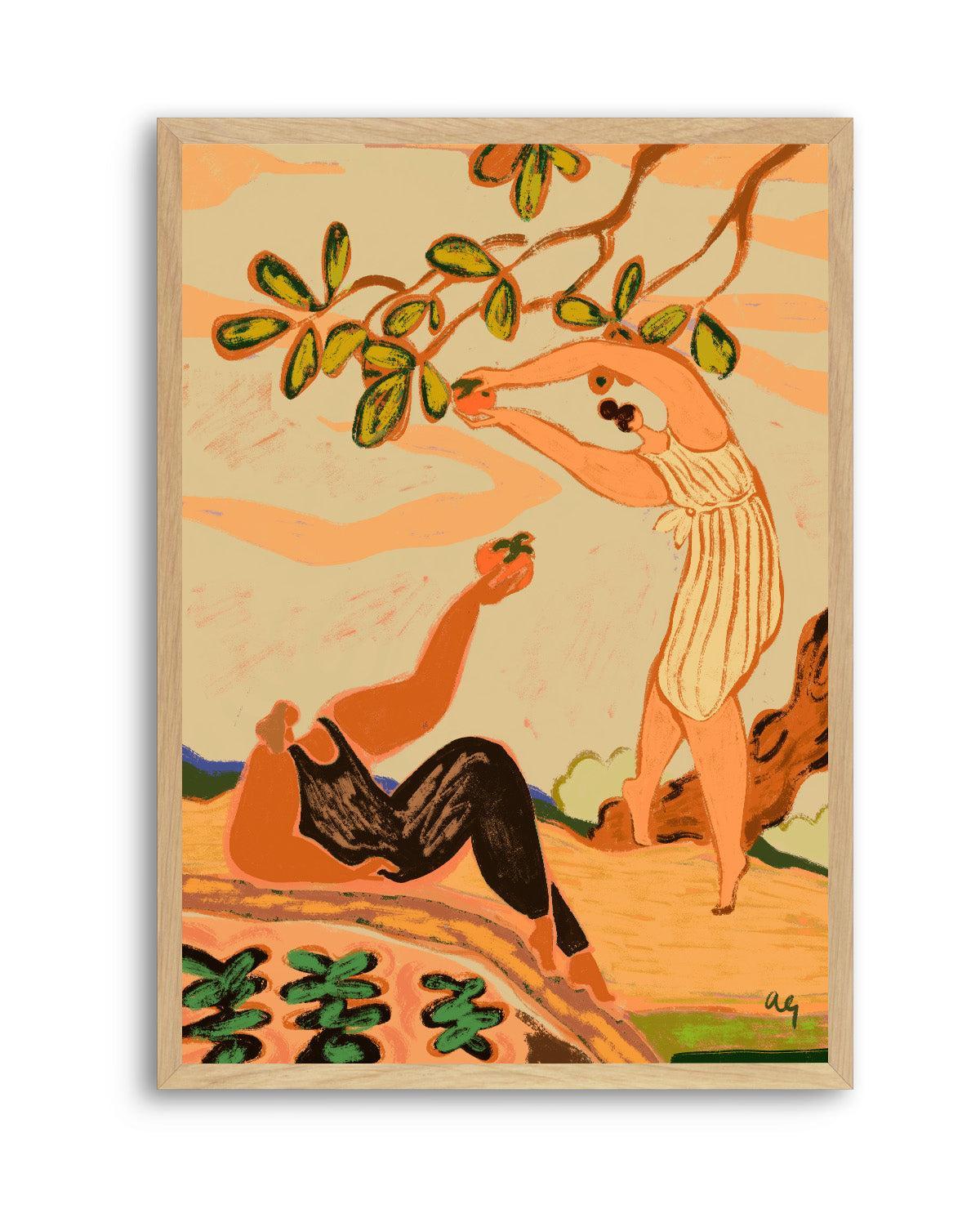 A Pair of Persimmons by Arty Guava | Art Print from Olive et Oriel where you can shop wallpaper and artworks online