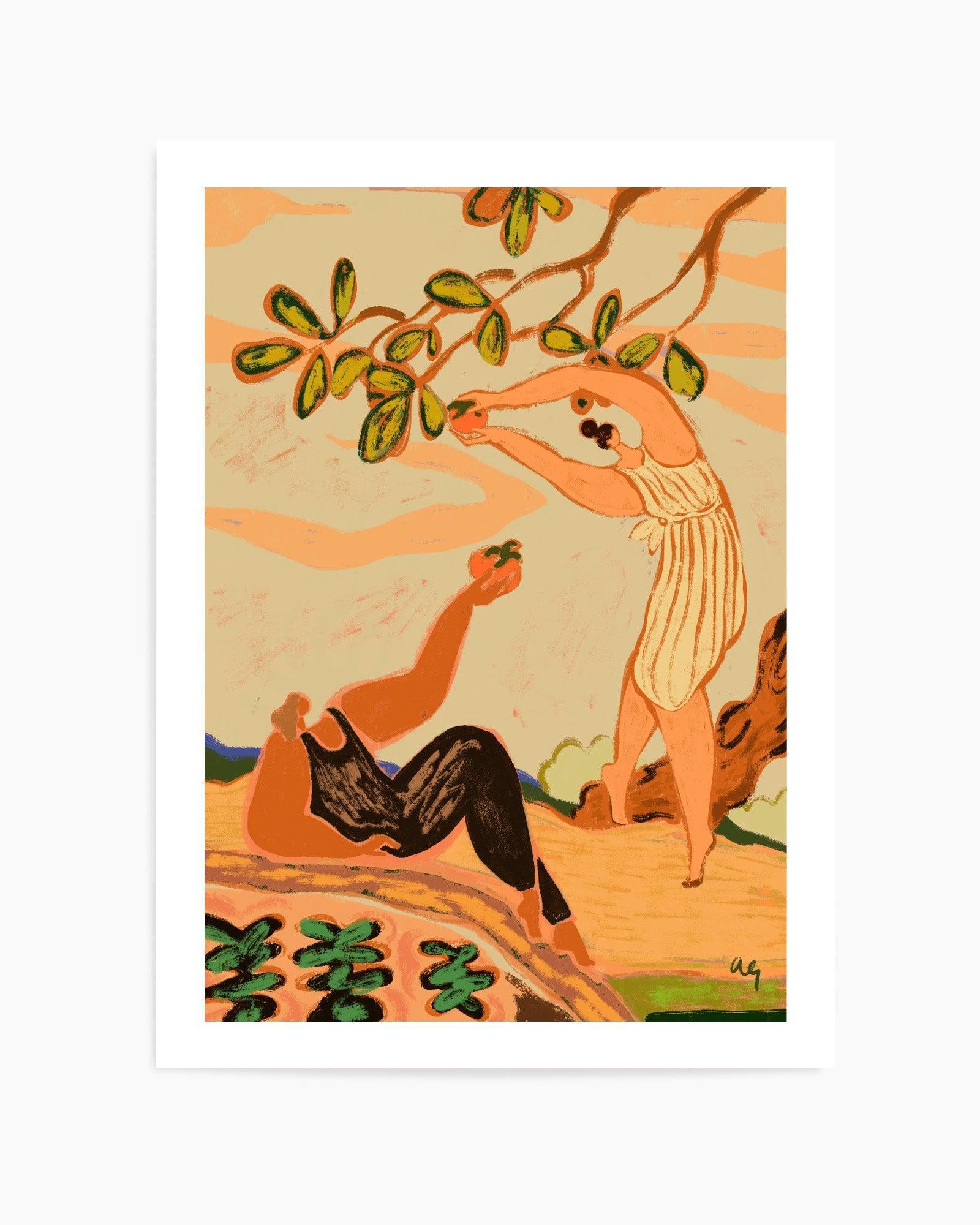 A Pair of Persimmons by Arty Guava | Art Print from Olive et Oriel where you can shop wallpaper and artworks online