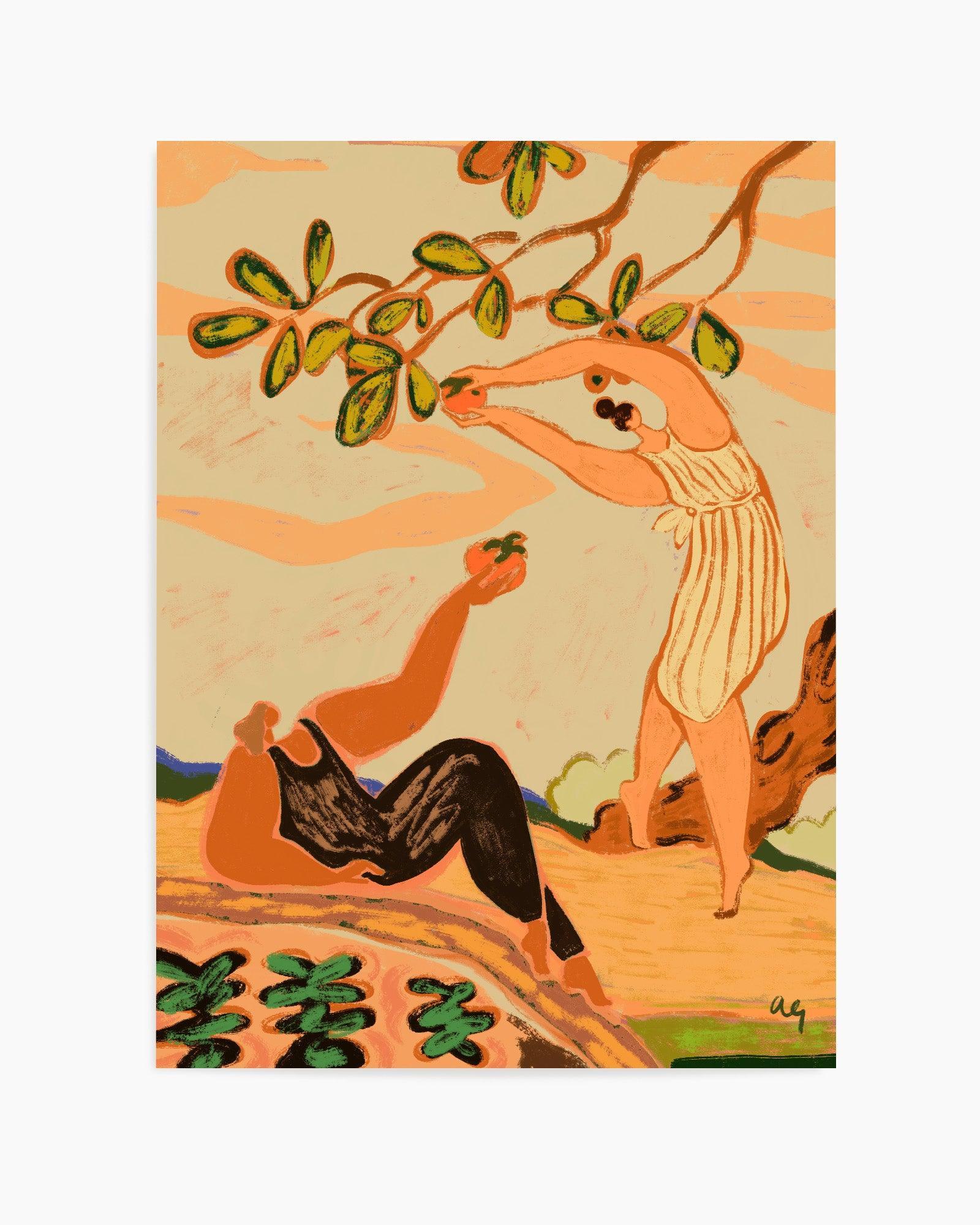 A Pair of Persimmons by Arty Guava | Art Print from Olive et Oriel where you can shop wallpaper and artworks online