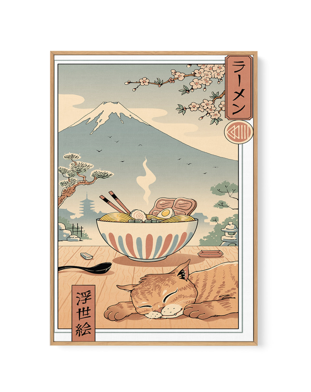 A Perfect Ramen Weather by Vincent Trinidad | Framed Canvas Art Print