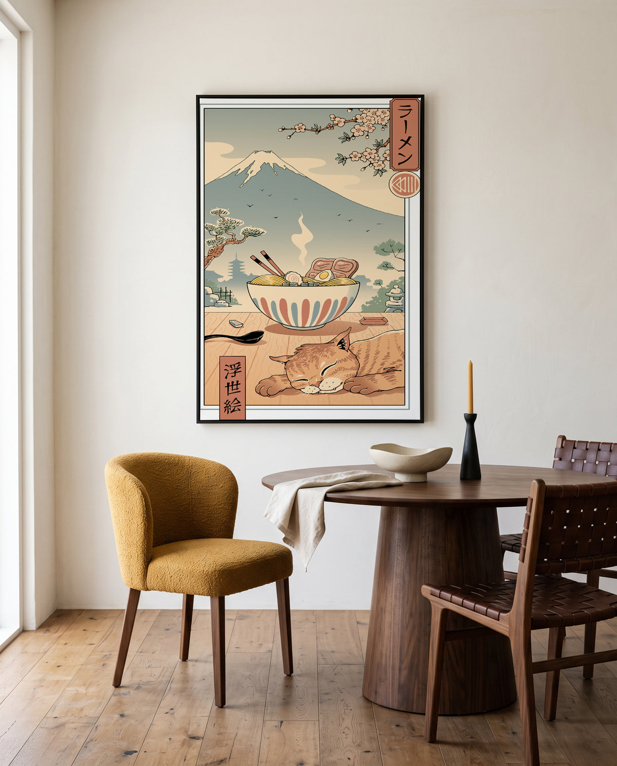 A Perfect Ramen Weather by Vincent Trinidad | Framed Canvas Art Print