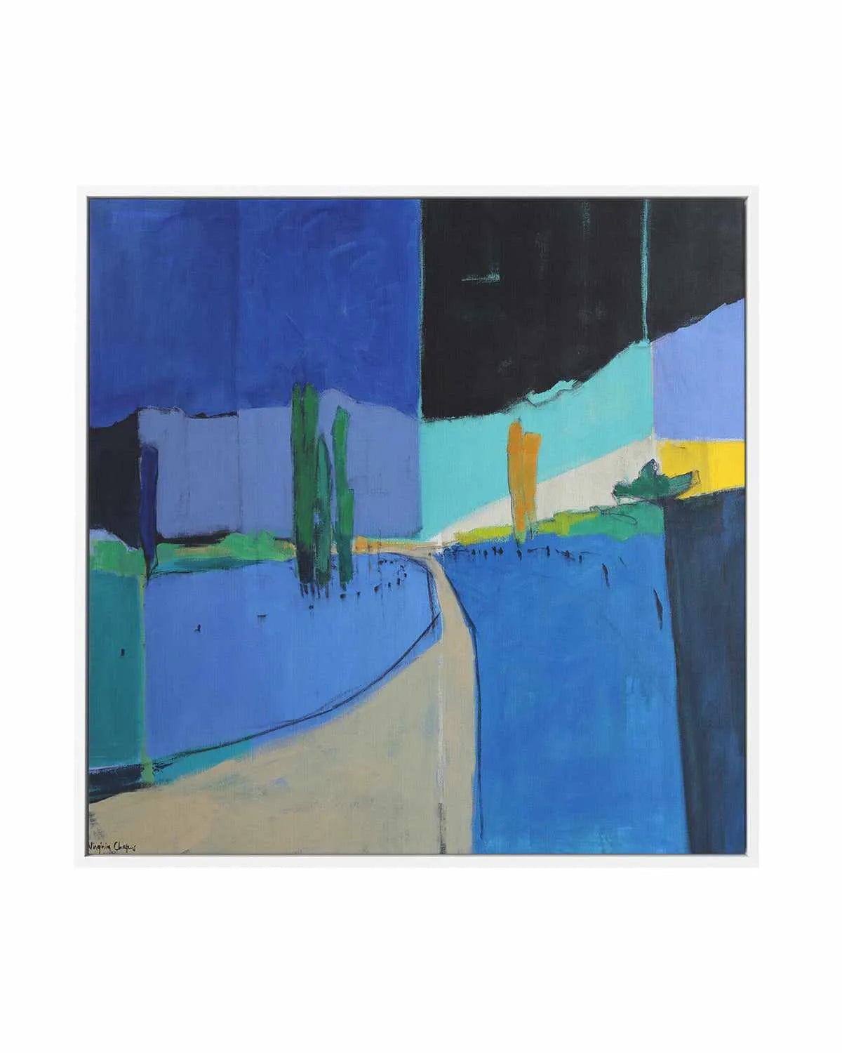 A Road Between by Virginia Chapuis | Framed Canvas Art Print from Olive et Oriel where you can shop wallpaper and artworks online