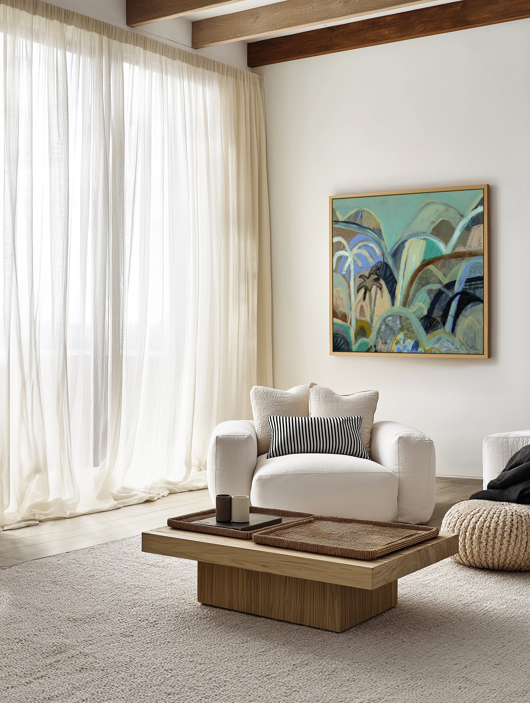 A Sense of Peace by Amanda Skye | Framed Canvas Art Print from Olive et Oriel where you can shop wallpaper and artworks online