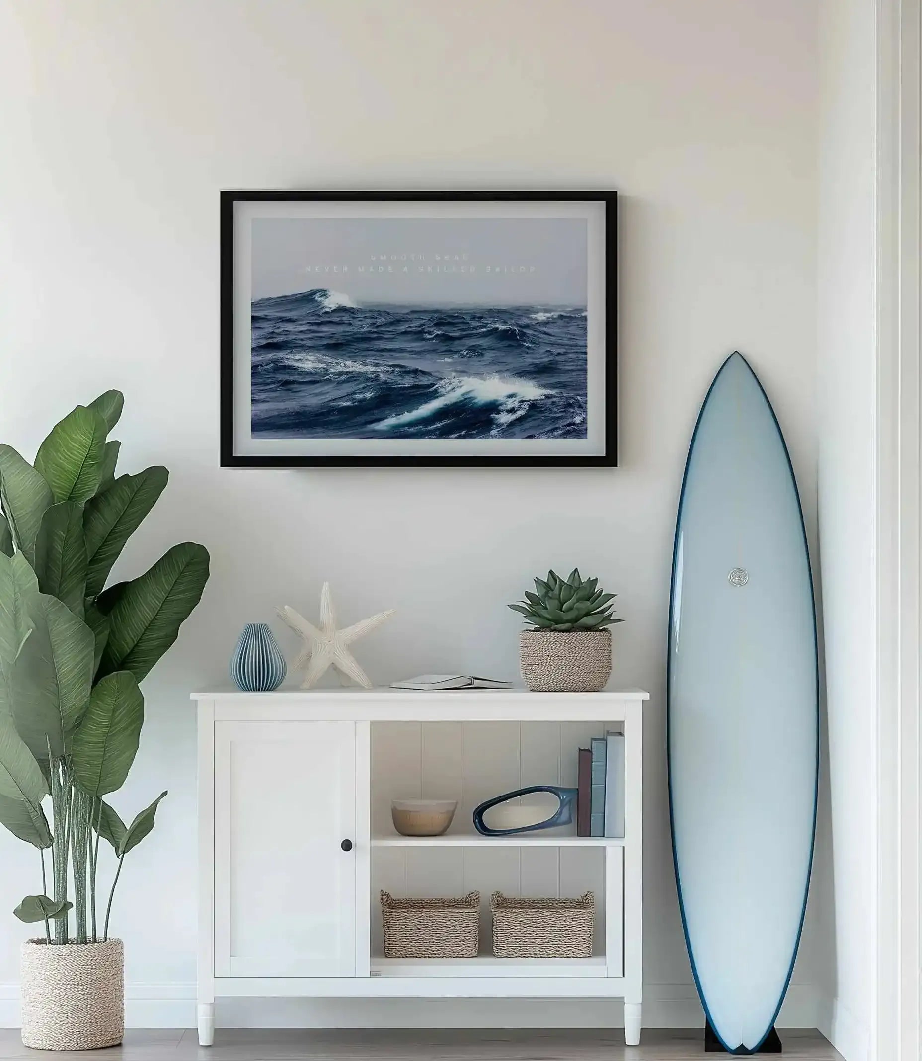 A Smooth Sea Never Made a Skilled Sailor Art Print from Olive et Oriel where you can shop wallpaper and artworks online