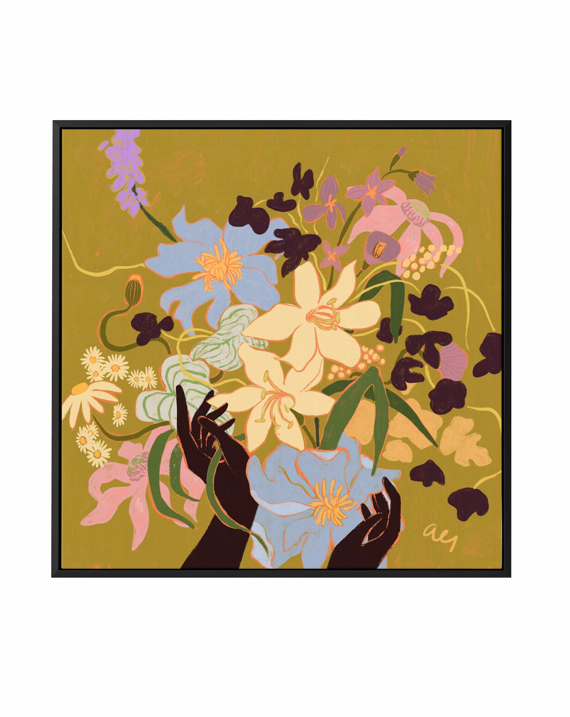 A Touch Of Nature by Arty Guava | Framed Canvas Art Print from Olive et Oriel where you can shop wallpaper and artworks online