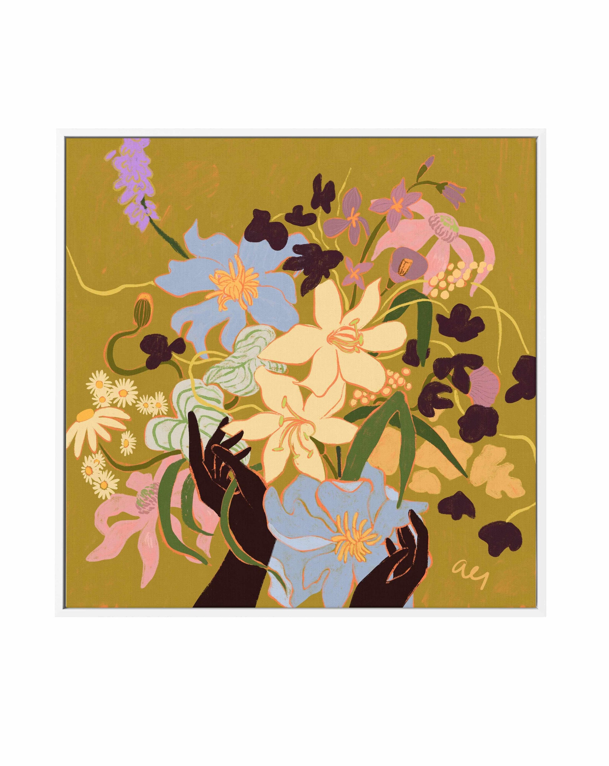 A Touch Of Nature by Arty Guava | Framed Canvas Art Print from Olive et Oriel where you can shop wallpaper and artworks online
