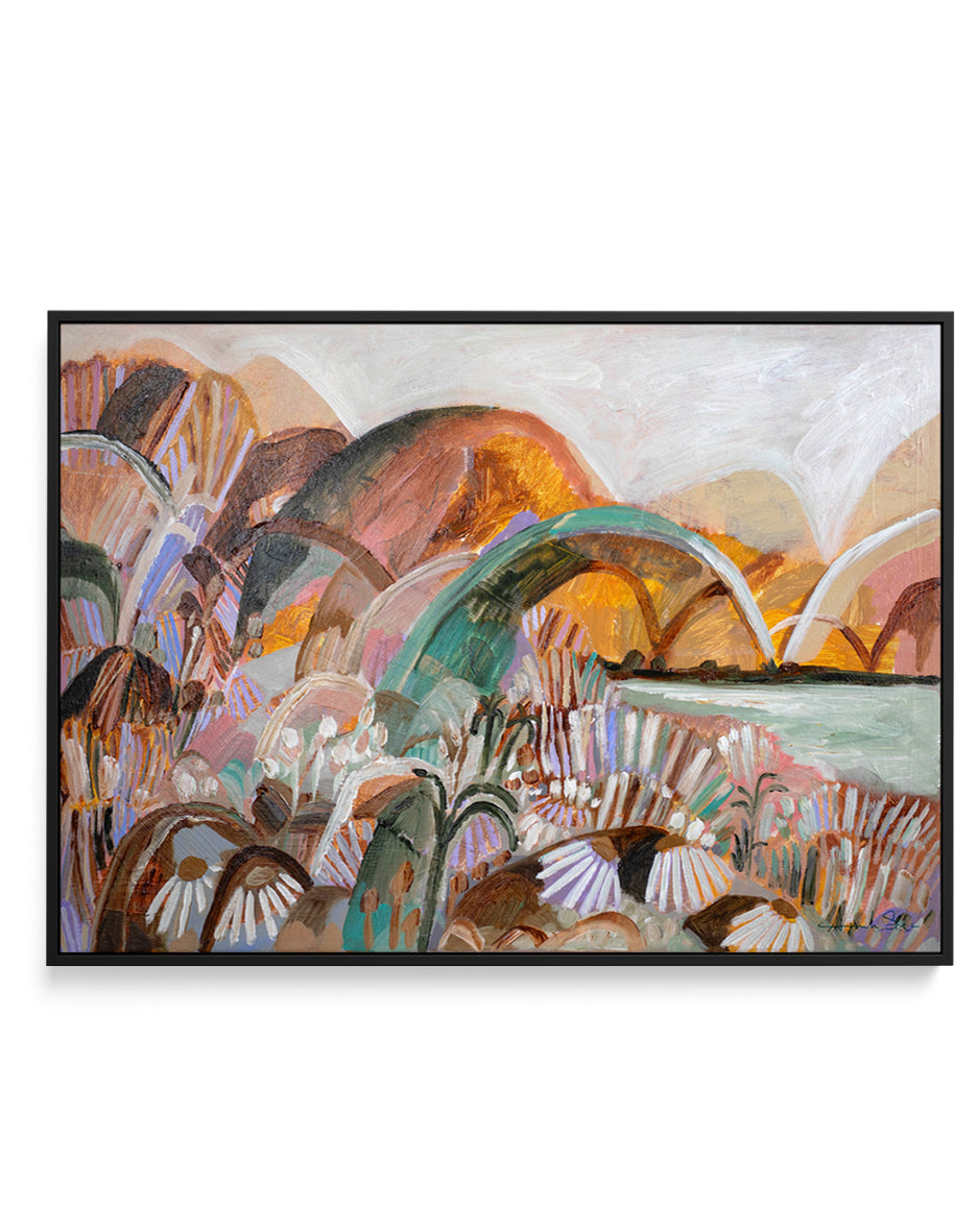 A Travellers Dream by Amanda Skye | Framed Canvas Art Print from Olive et Oriel where you can shop wallpaper and artworks online