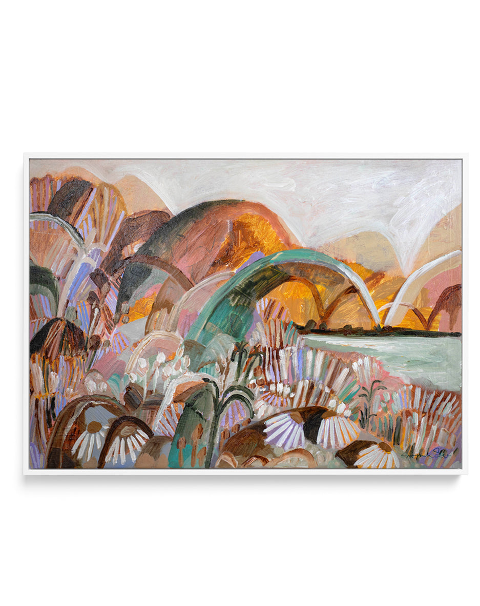 A Travellers Dream by Amanda Skye | Framed Canvas Art Print from Olive et Oriel where you can shop wallpaper and artworks online