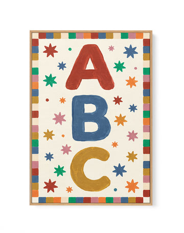 ABC | Framed Canvas Wall Art