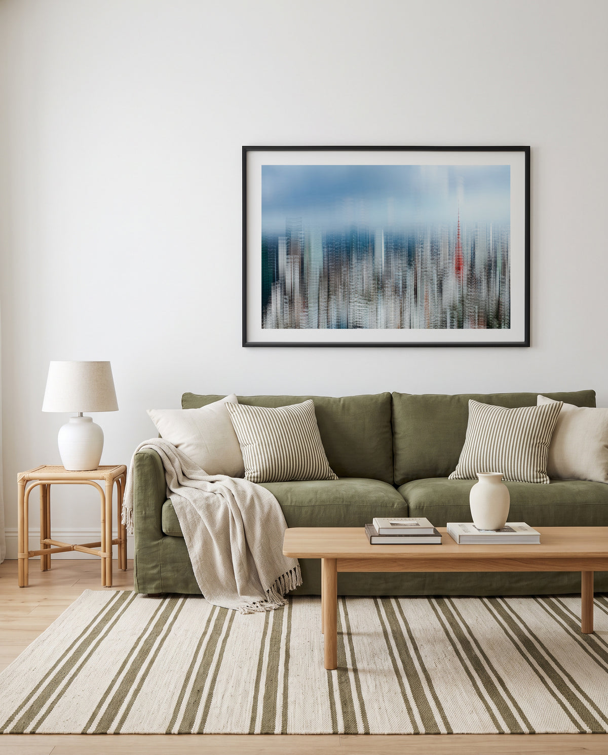 Abstract City Red Tower by Sasaki Makoto | Art Print