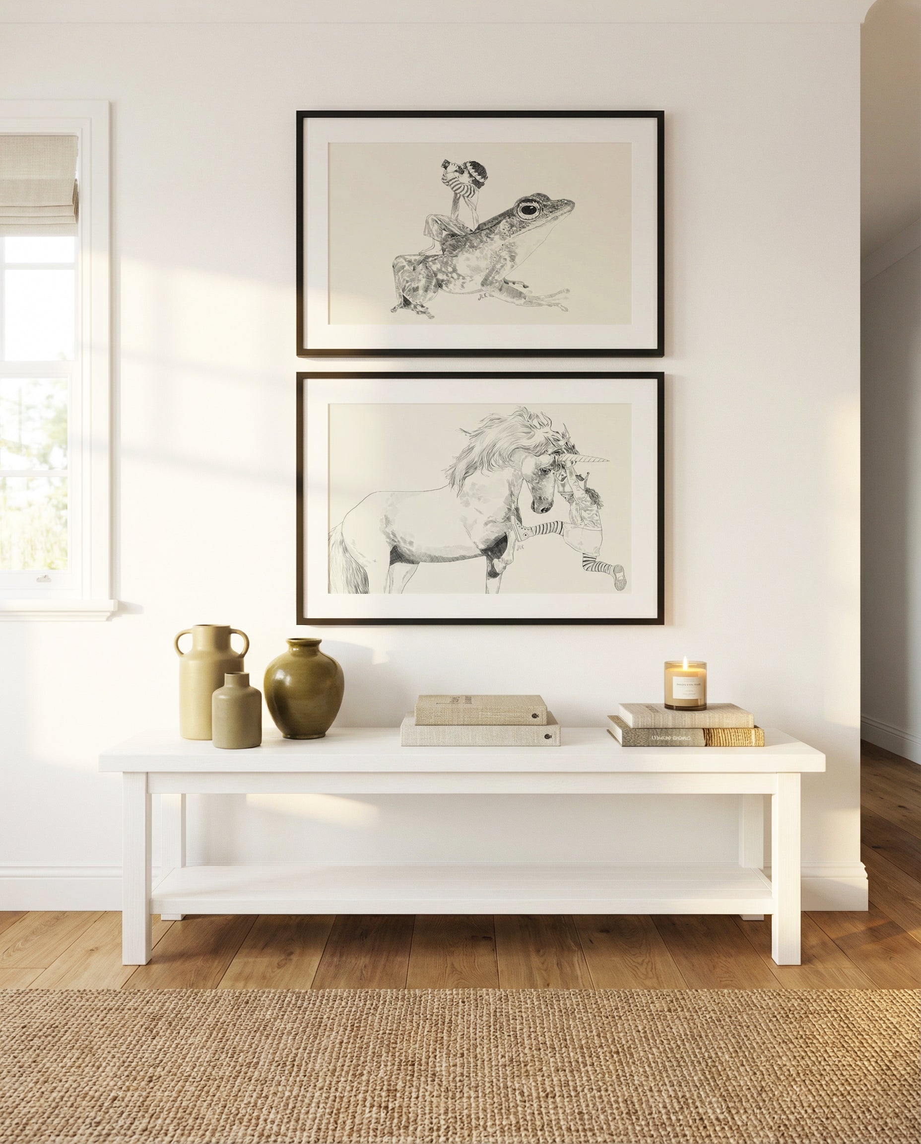 A Bigger World II & III by Jenny Liz Rome Art Print Set of 2 | Matching Wall Art