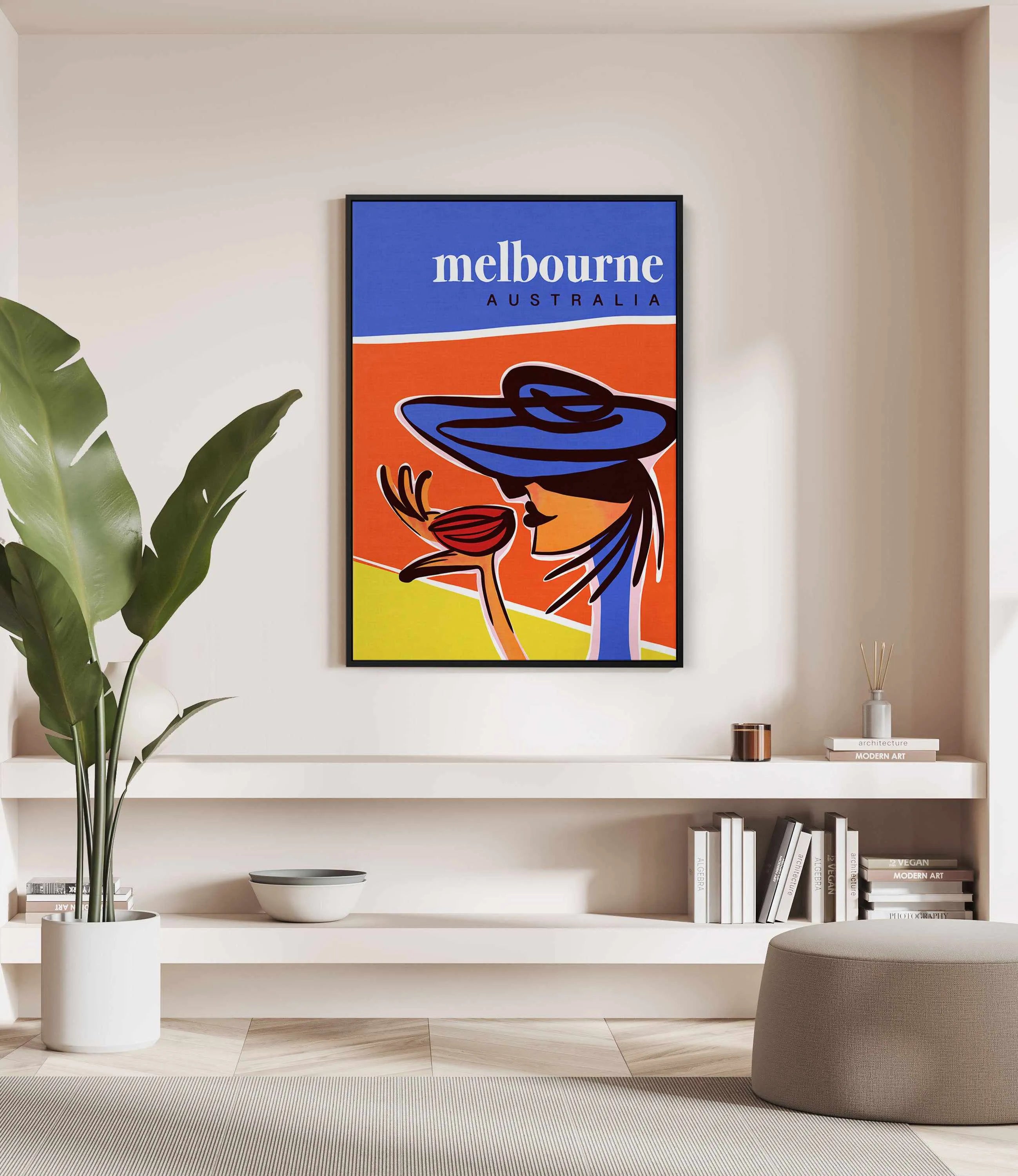 A Coffee in Melbourne | Framed Canvas Art Print from Olive et Oriel where you can shop wallpaper and artworks online