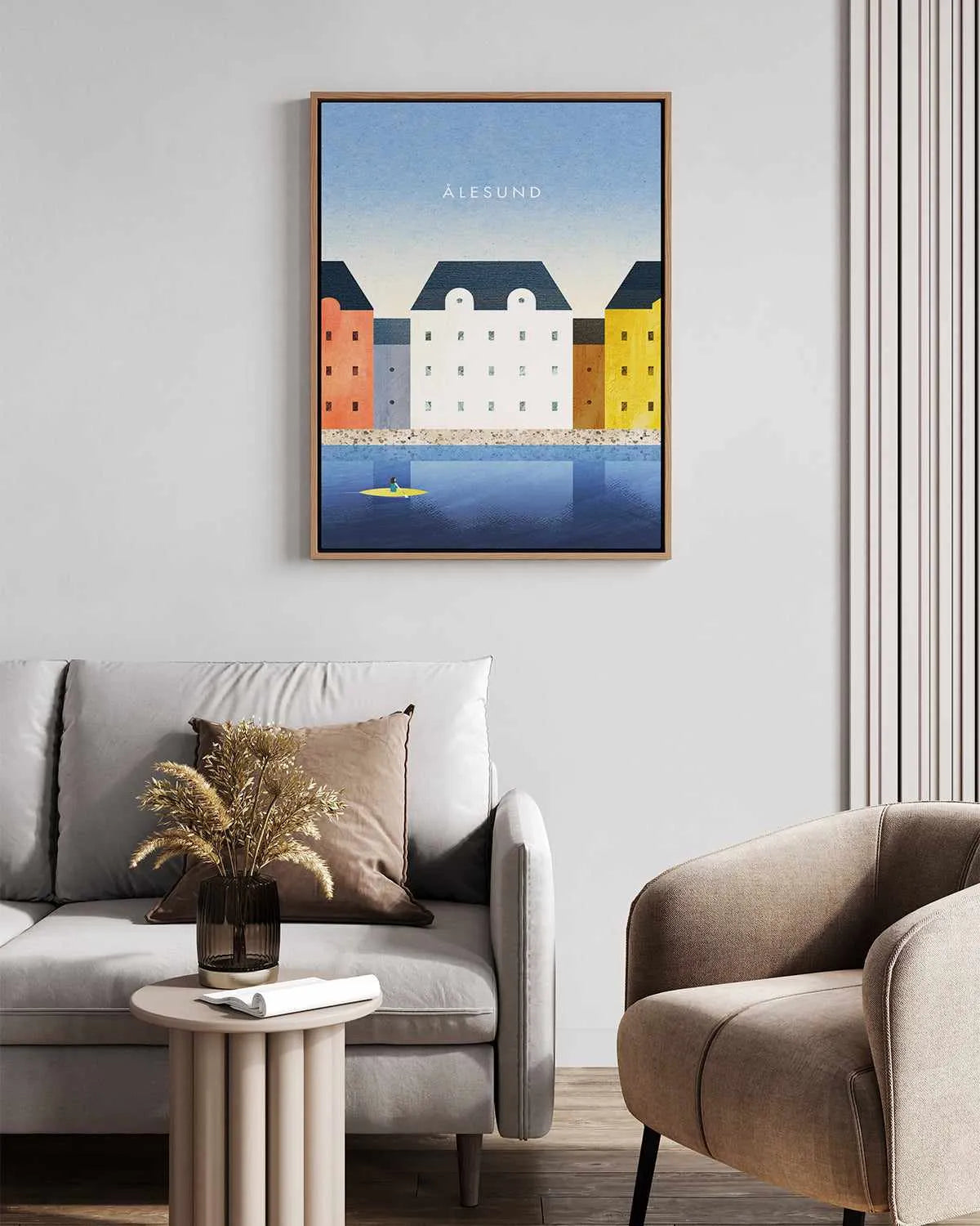 Alesund by Henry Rivers | Framed Canvas Art Print from Olive et Oriel where you can shop wallpaper and artworks online