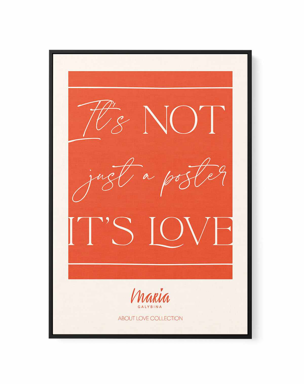 About Love Poster | Framed Canvas Art Print from Olive et Oriel where you can shop wallpaper and artworks online
