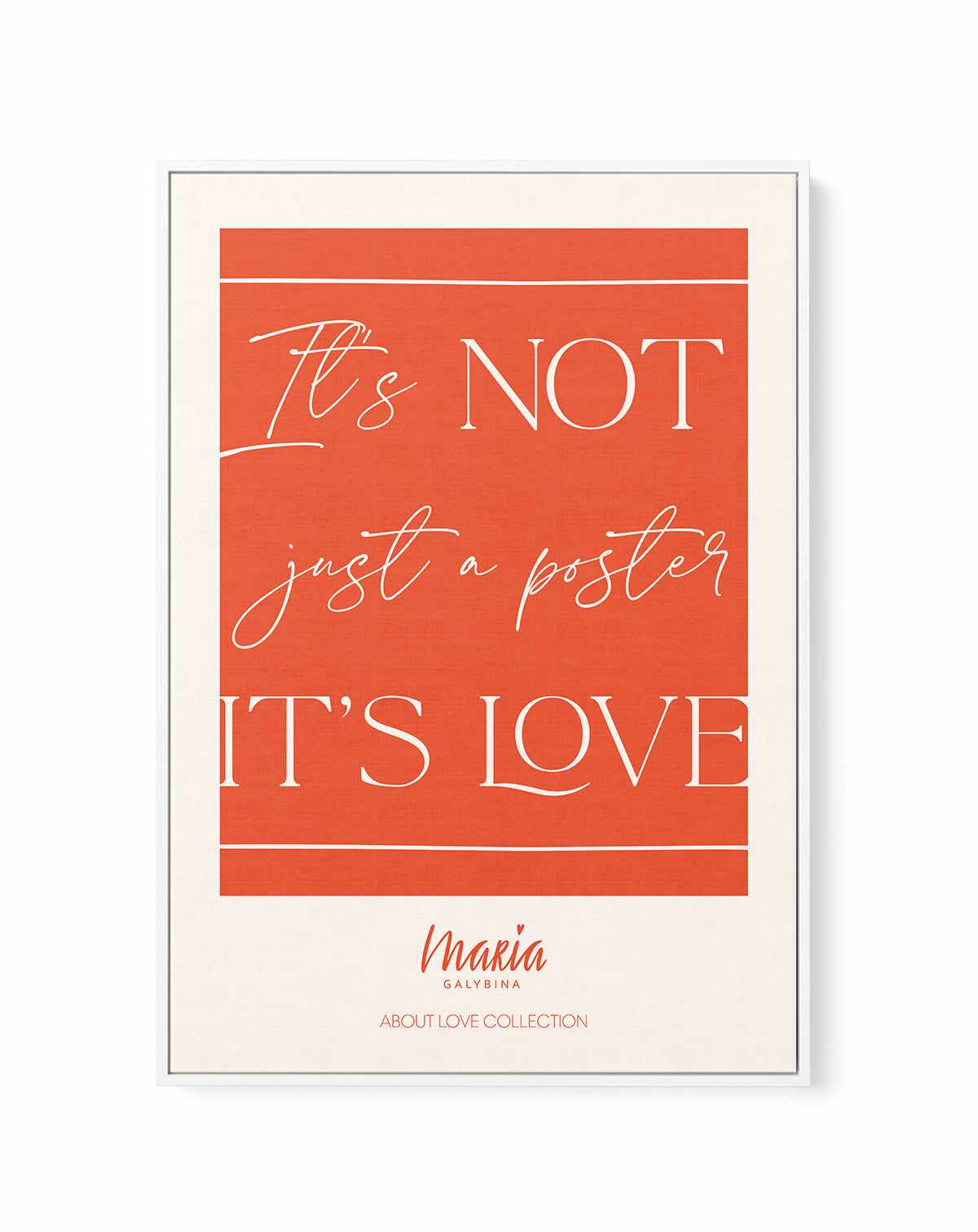 About Love Poster | Framed Canvas Art Print from Olive et Oriel where you can shop wallpaper and artworks online