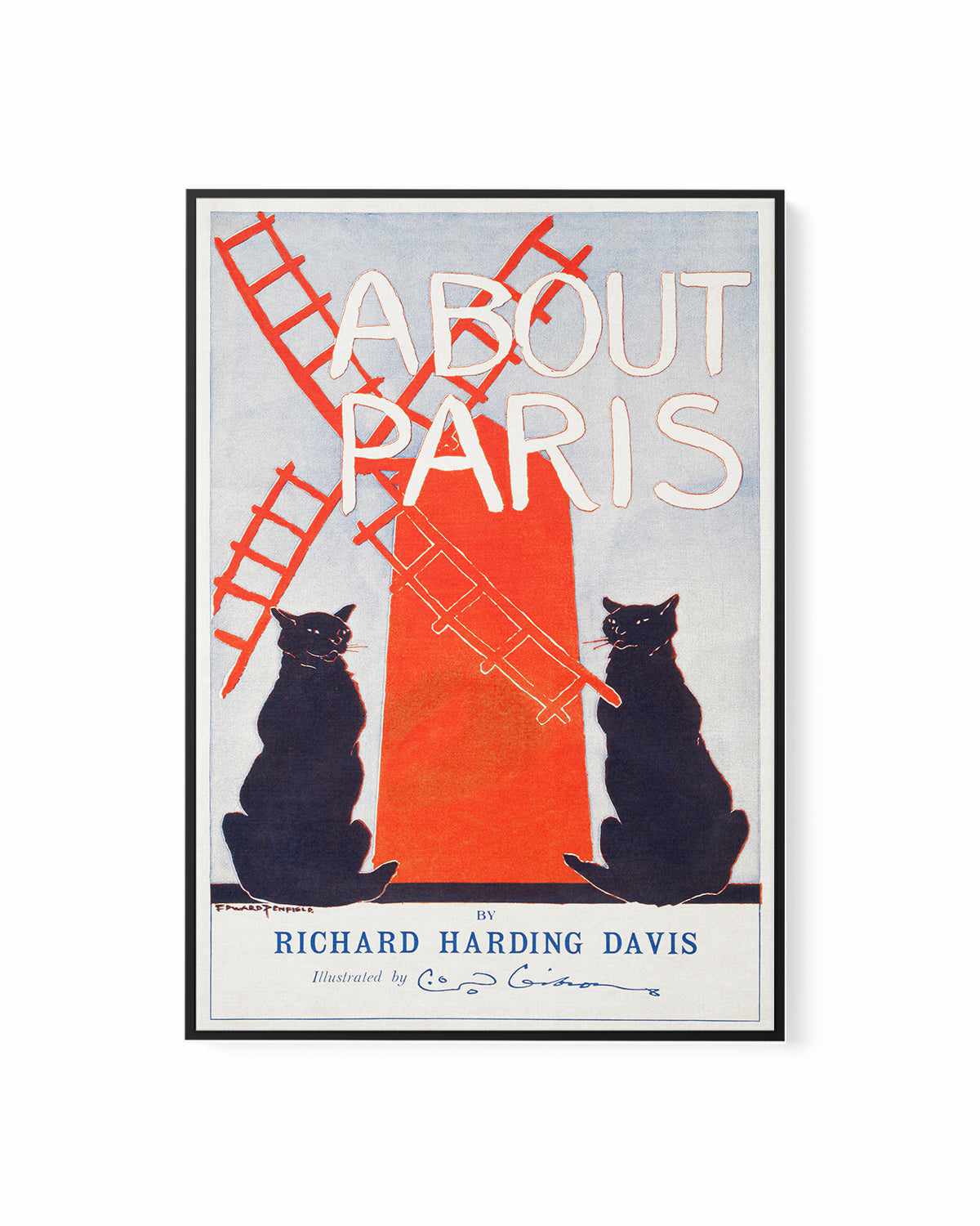 About Paris Vintage Poster | Framed Canvas Art Print