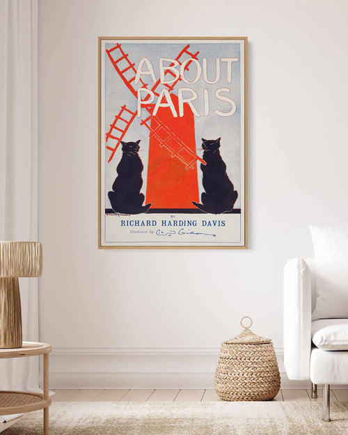 About Paris Vintage Poster | Framed Canvas Art Print