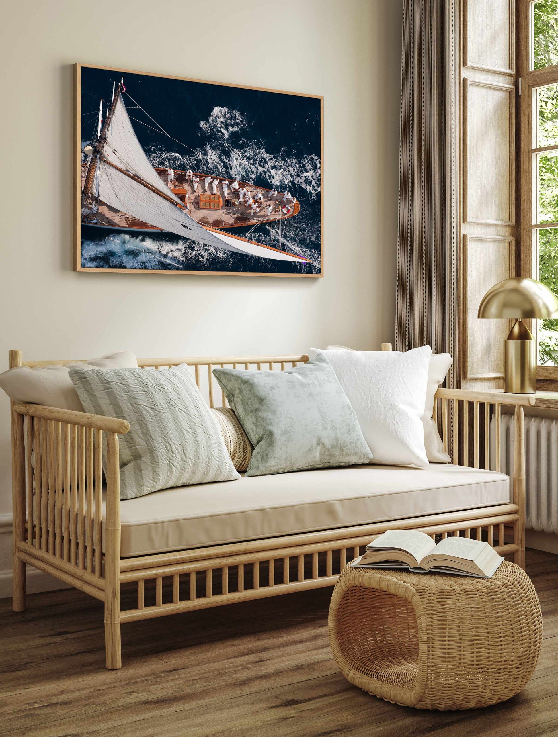 Above Moon Beam By Marc Pelissier | Framed Canvas Art Print from Olive et Oriel where you can shop wallpaper and artworks online