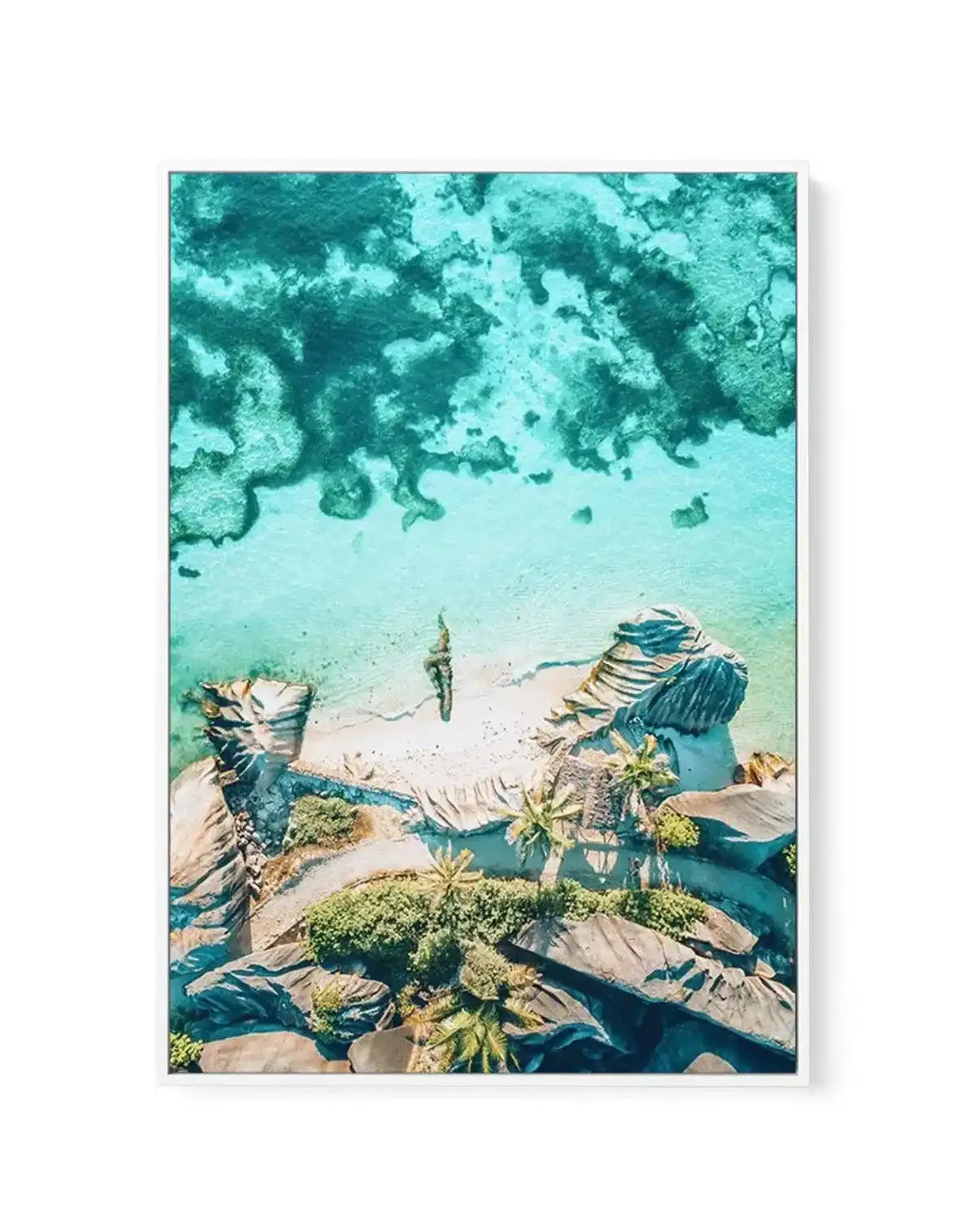 Above The Sea | Seychelles | Framed Canvas-CANVAS-You can shop wall art online with Olive et Oriel for everything from abstract art to fun kids wall art. Our beautiful modern art prints and canvas art are available from large canvas prints to wall art paintings and our proudly Australian artwork collection offers only the highest quality framed large wall art and canvas art Australia - You can buy fashion photography prints or Hampton print posters and paintings on canvas from Olive et Oriel and