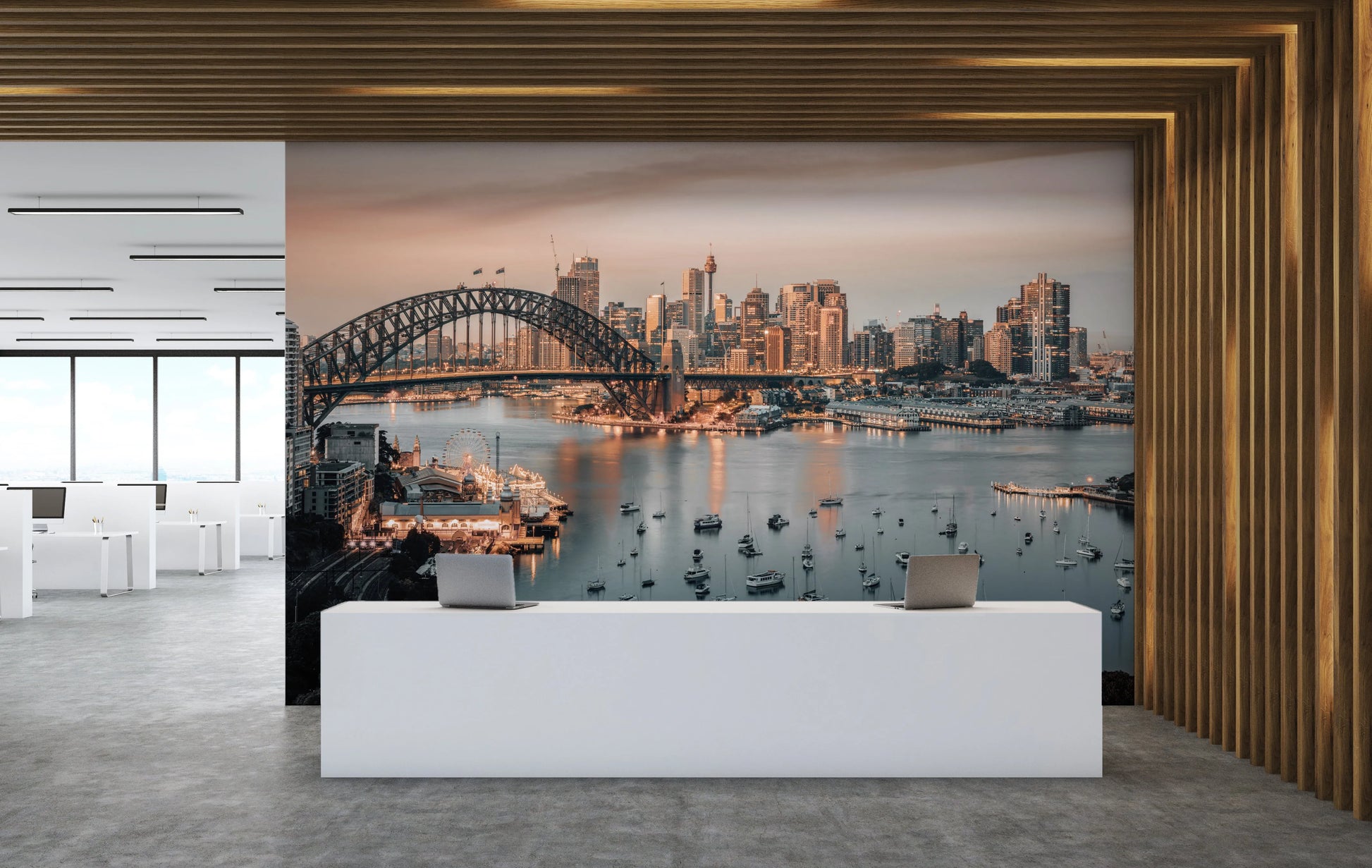 Above the Harbour | Sydney Photo Mural Wallpaper from Olive et Oriel where you can shop wallpaper and artworks online